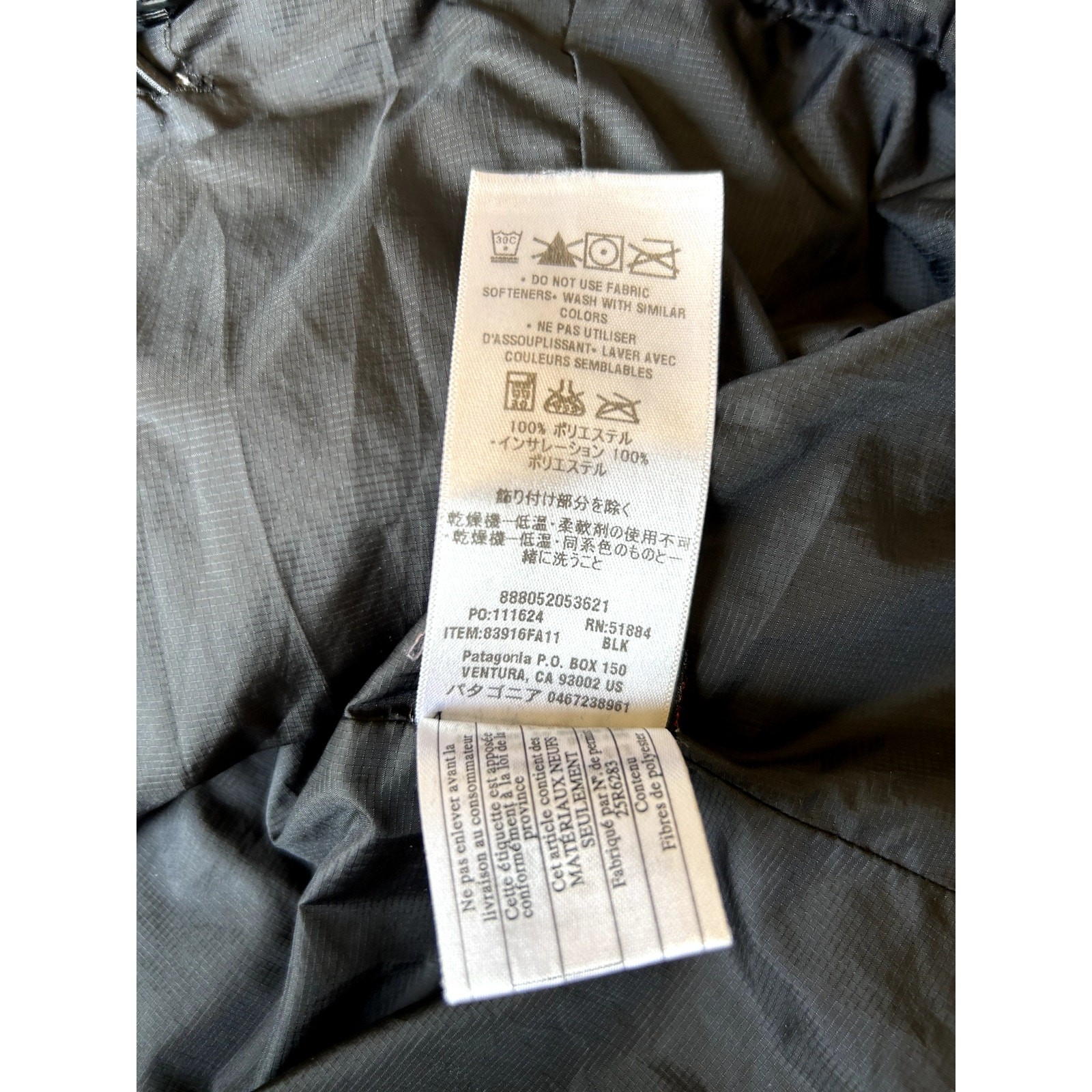 Black Patagonia Micro Puff Jacket Quilted Women’s Medium