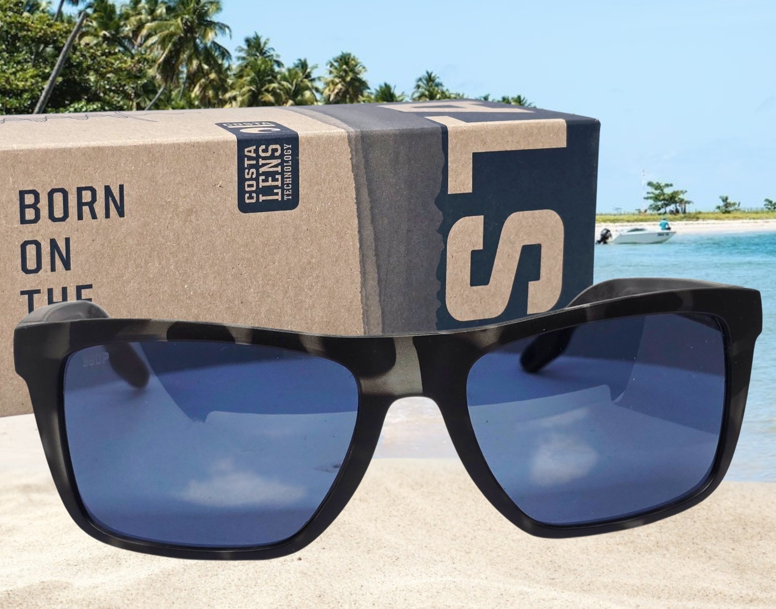 COSTA DEL MAR tiger shark/gray MAINSAIL polarized 580P sunglasses NEW IN BOX!