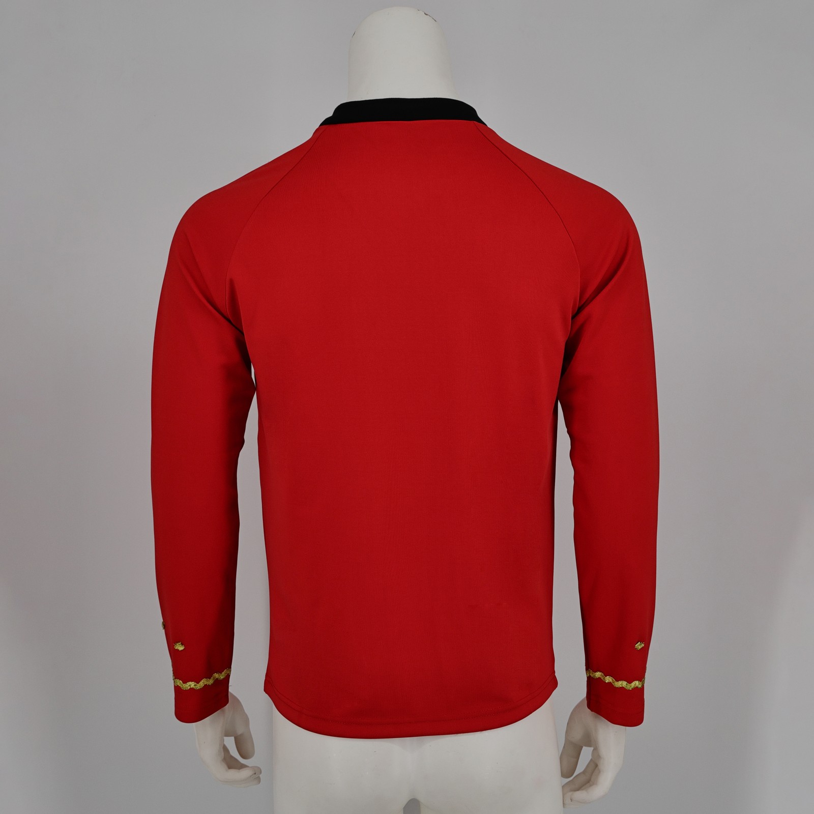Cosplay TOS Captain Kirk Gold Shirts Spock Blue Uniforms Red Starfleet Tops Mens