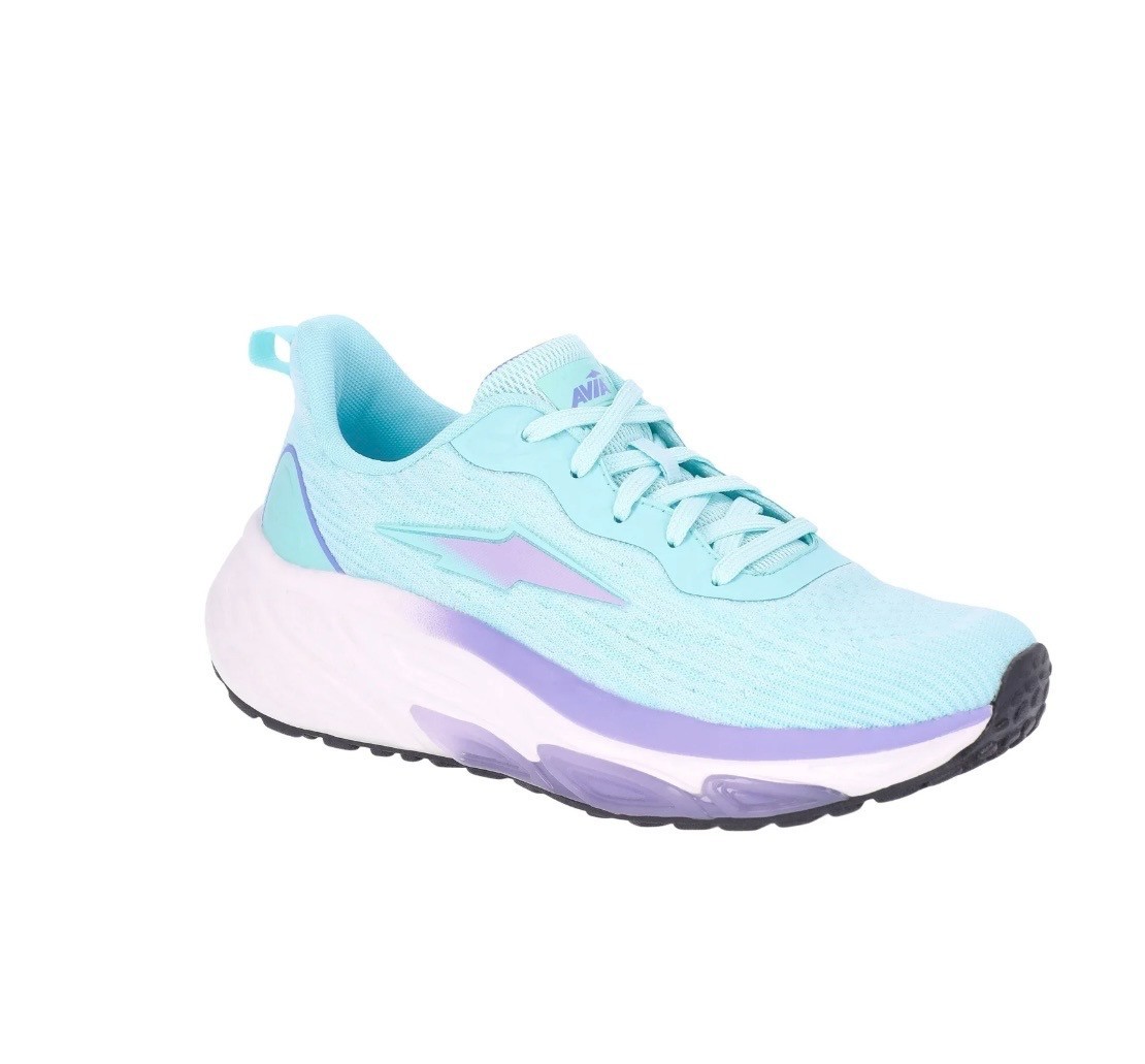 Avia Women’s Running Shoes Blue Purple Memory Foam Lace Up Athletic Sneak