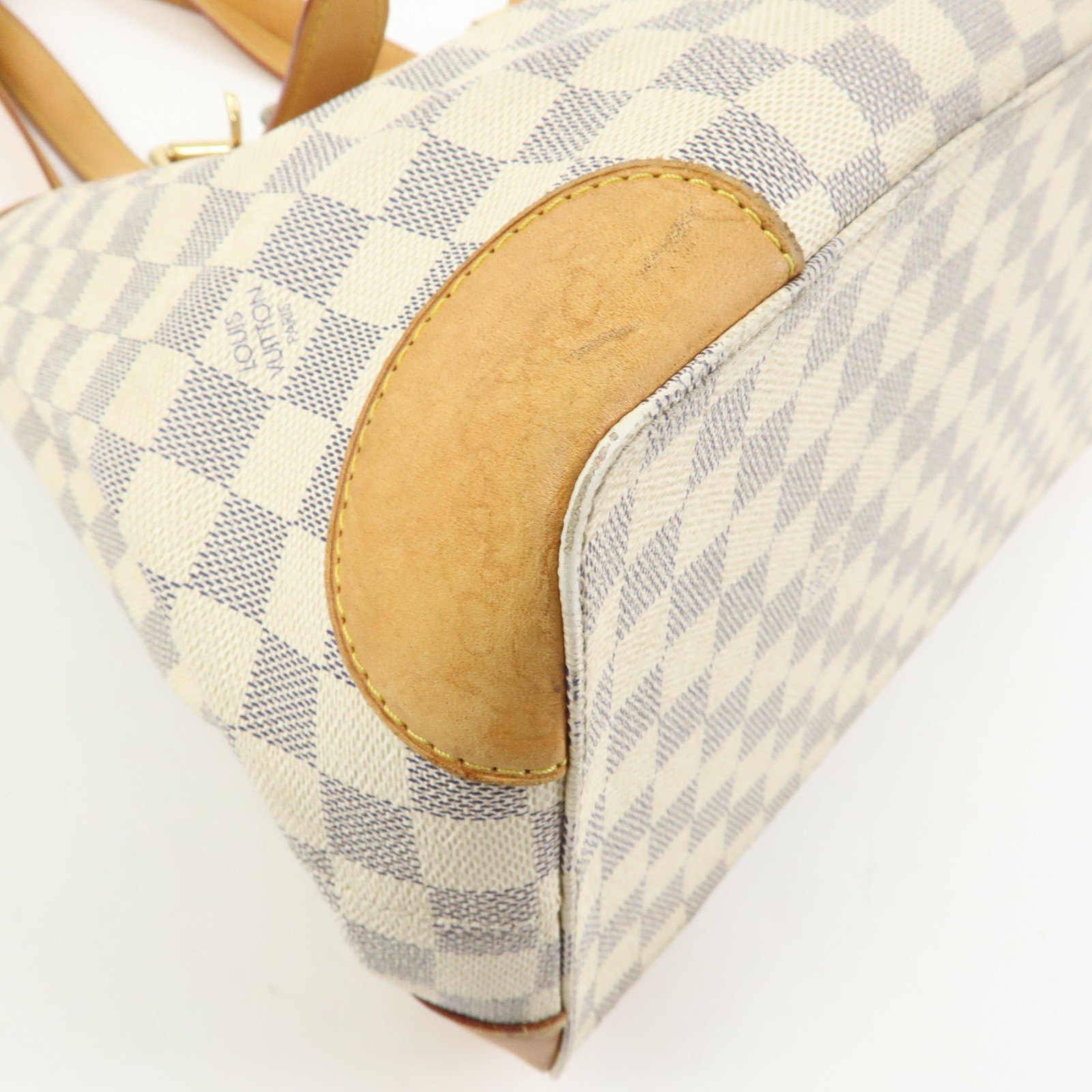 Louis Vuitton Damier Azur Hampstead MM Tote Bag Shoulder Bag N51206 Used F/S