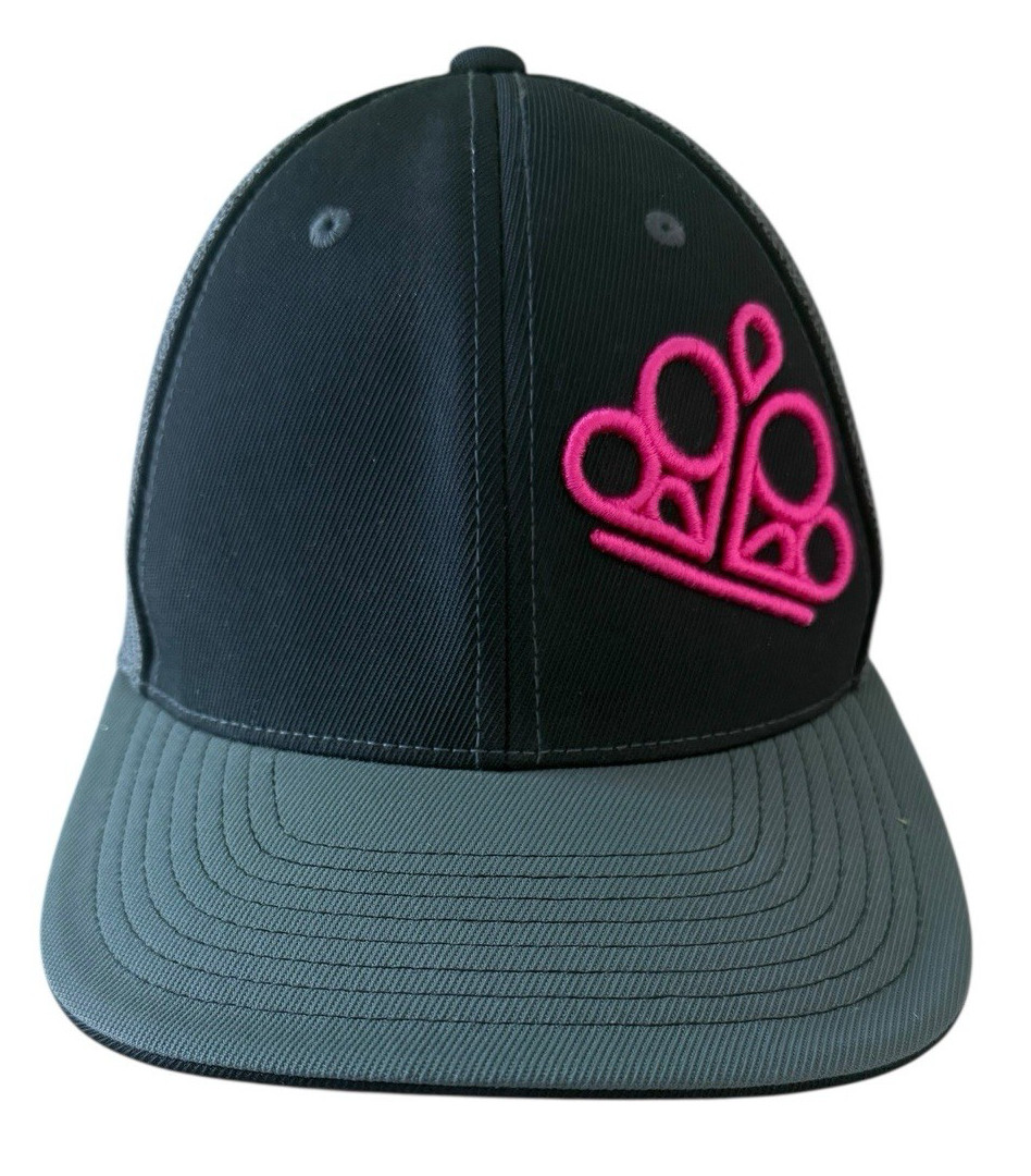 Pacific Headwear Paparazzi Cap Hat Fitted S/M Mesh Black Gray Poly Nylon Cotton