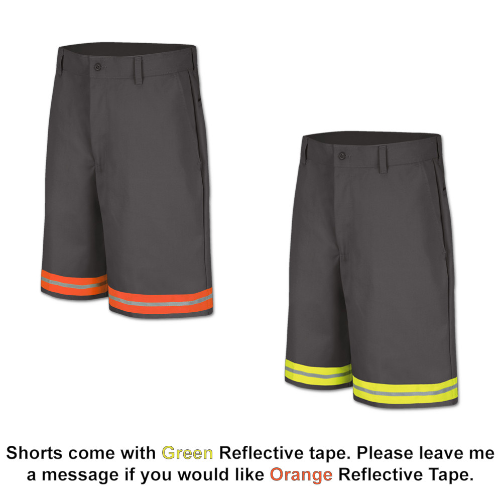 Red Kap Hi Vis Reflective Work Shorts Enhanced Vis Men’s Industrial Uniform