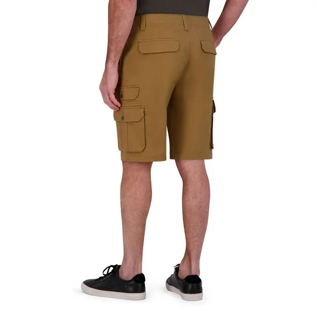 Iron Co Men’s Stretch Twill Cargo Shorts Size 38 Caramel