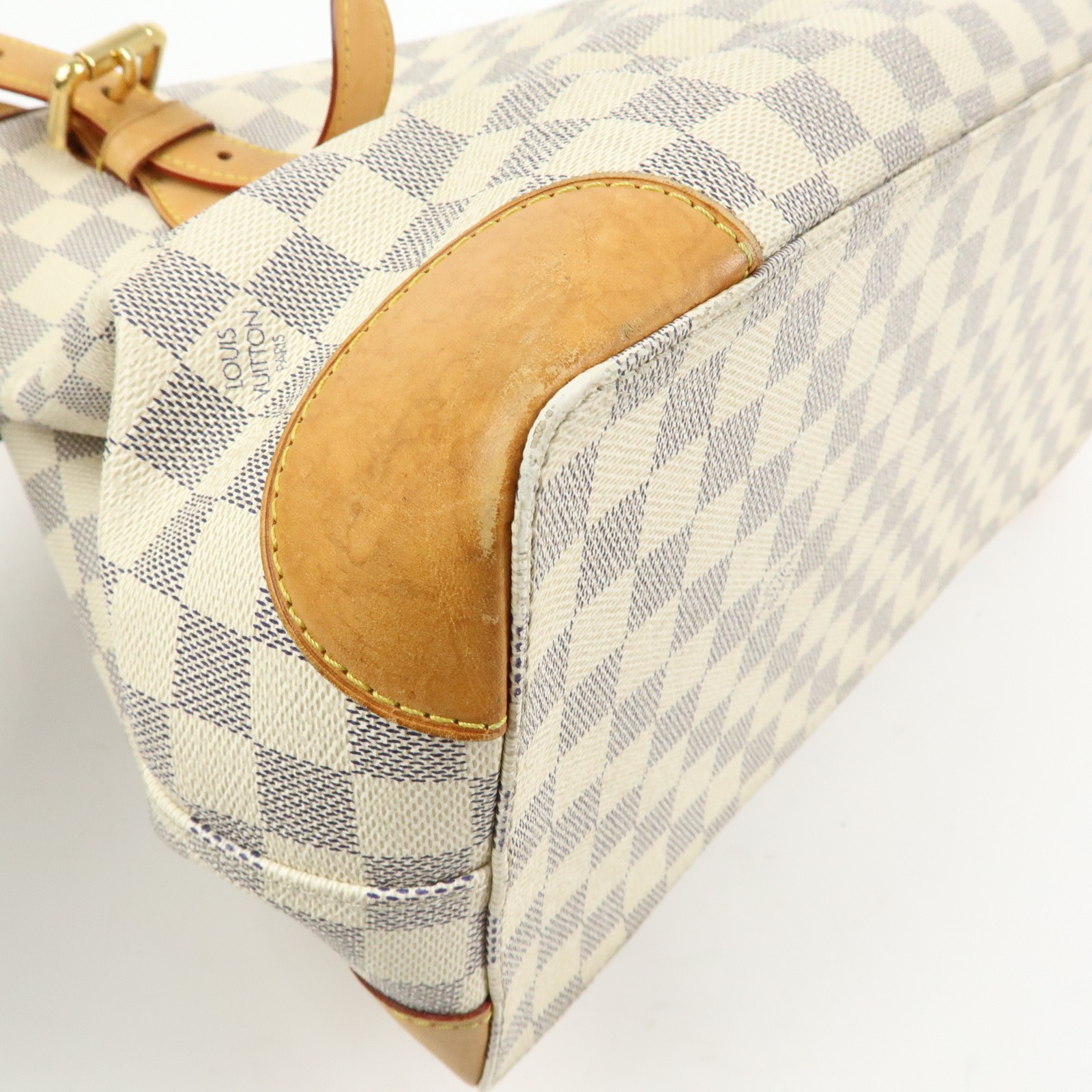 Louis Vuitton Damier Azur Hampstead MM Tote Bag Shoulder Bag N51206 Used F/S