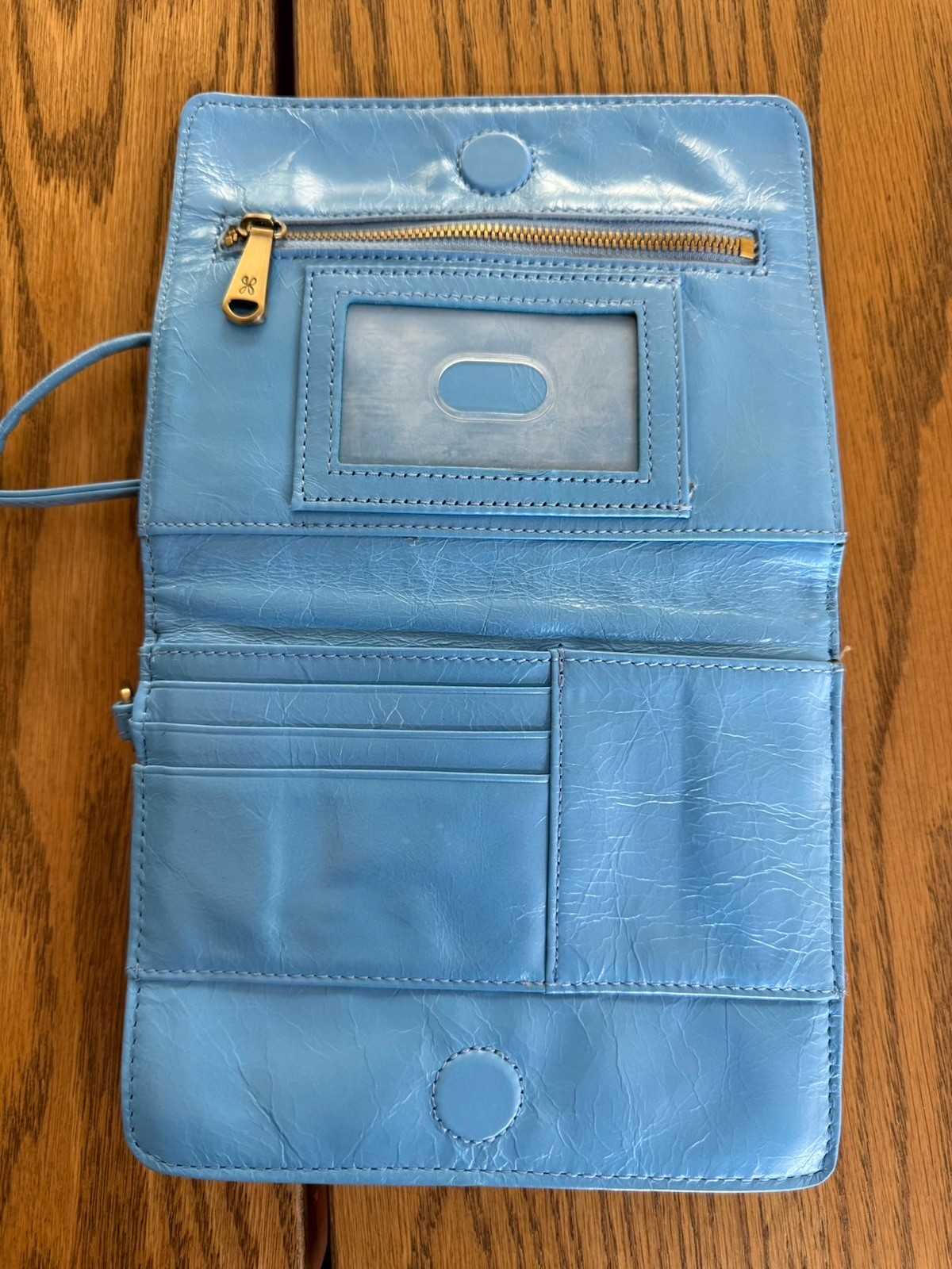 HOBO Jill Wallet Women’s Crossbody Bag Purse in Tranquil Blue
