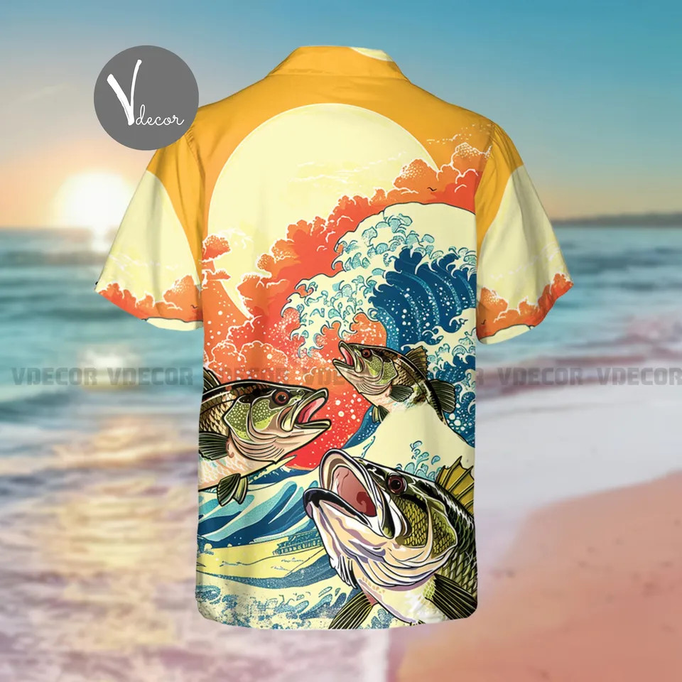 Fishing Beach Hawaiian Shirt