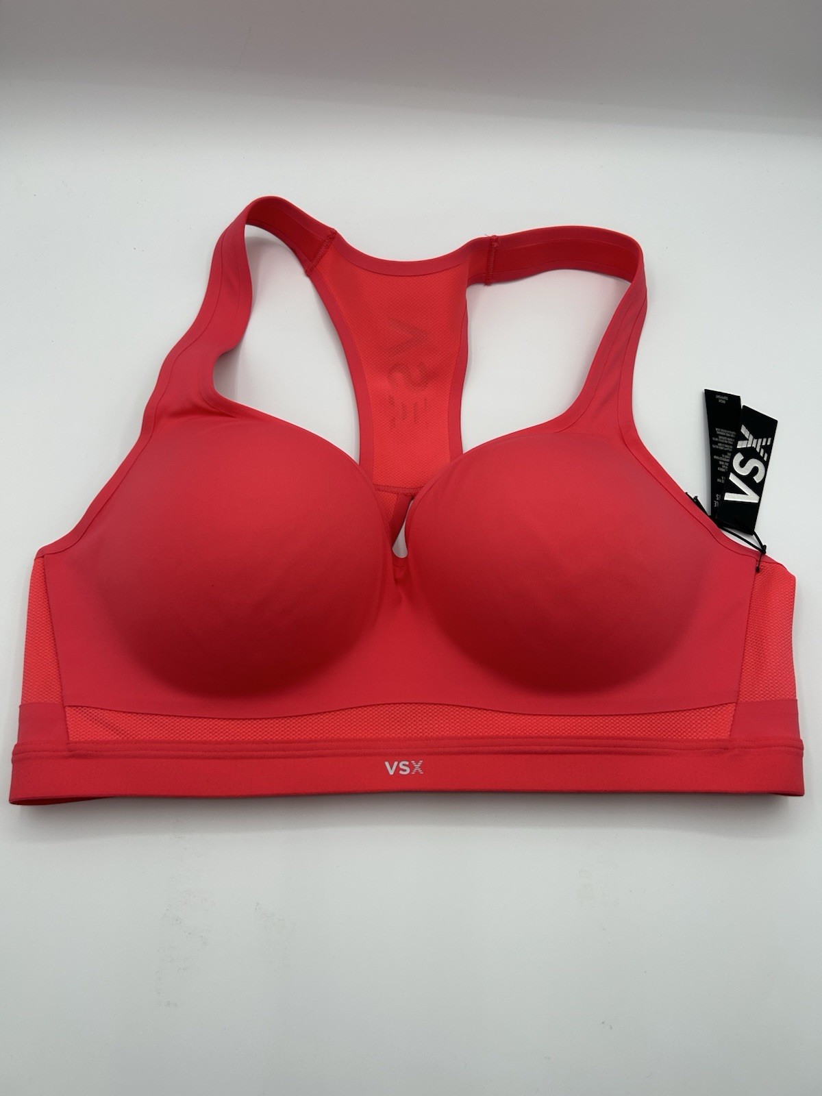 Victoria’s Secret VSX Incredible Max Sports Bra Plunge Coral Red Pick A Size NWT