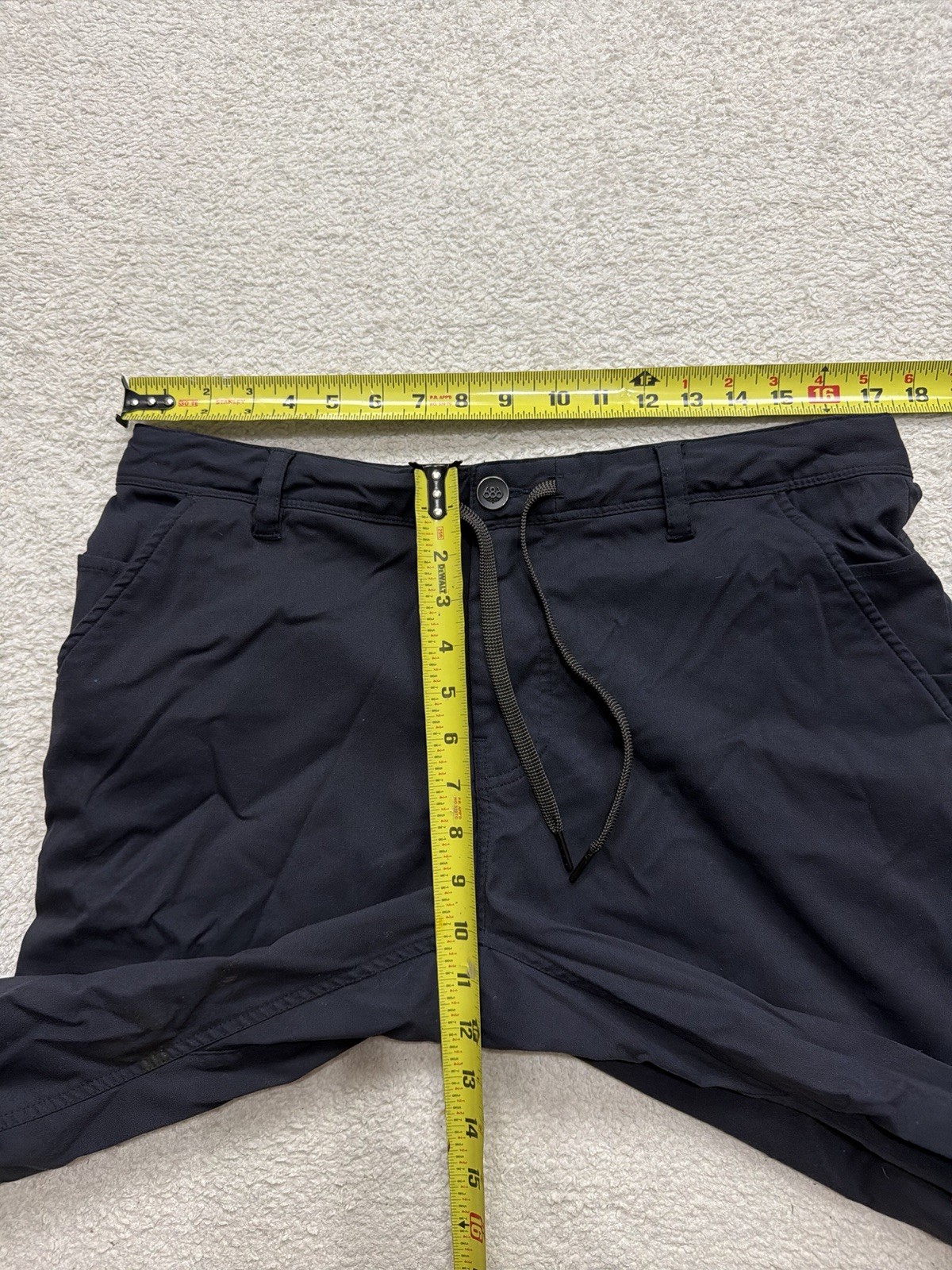 686 Everywhere Pants Relaxed Fit Mens 34×32 Navy Drawstring Outdoor Performance