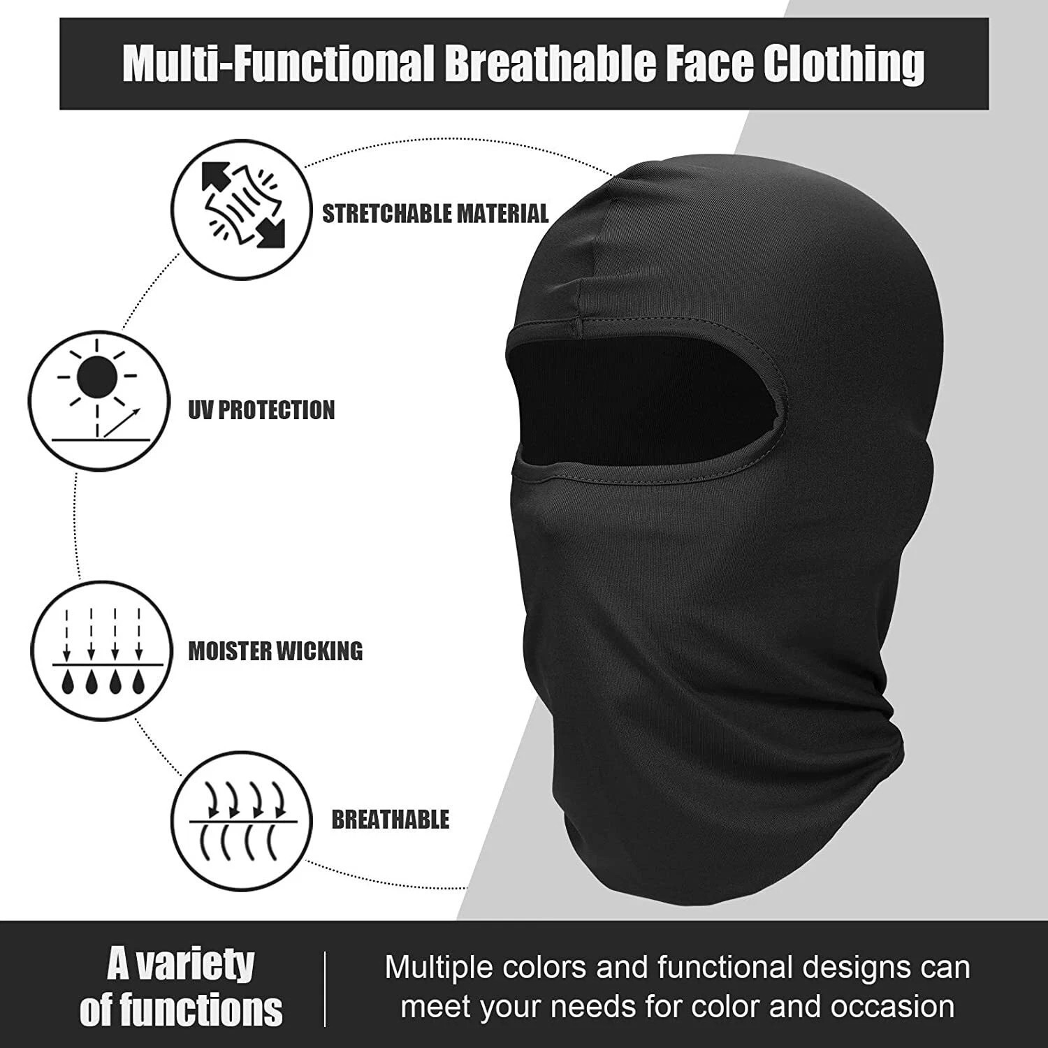 Unisex Balaclava Face Mask Mouth Guard Mask Outdoor Sport Sun Protection