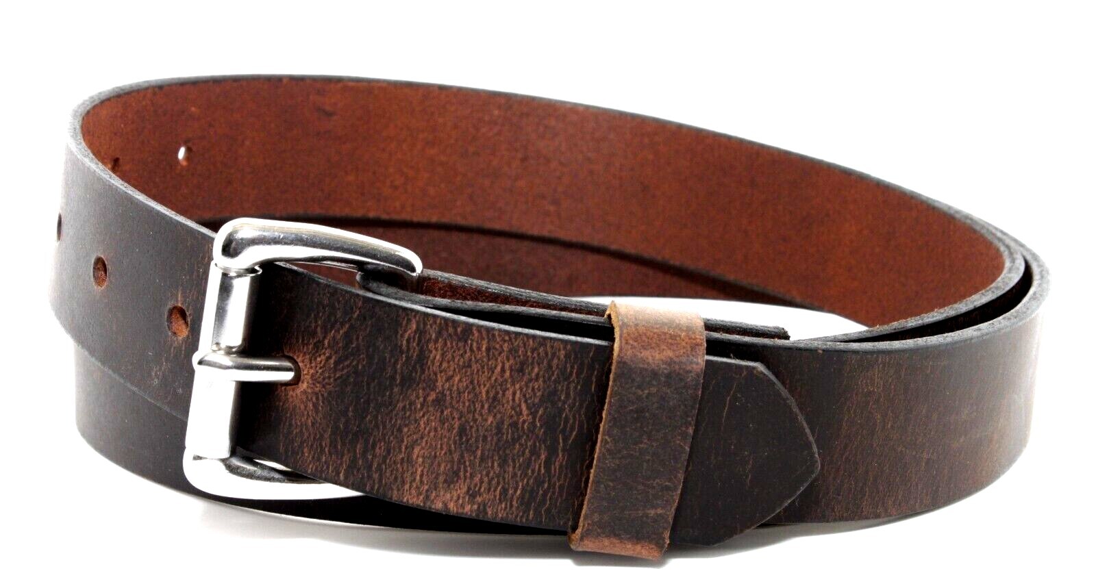 MEN’S GENUINE BUFFALO LEATHER BELT HEAVY DUTY WORK DRESS 1 1/4 _AMISH MADE_1.25″