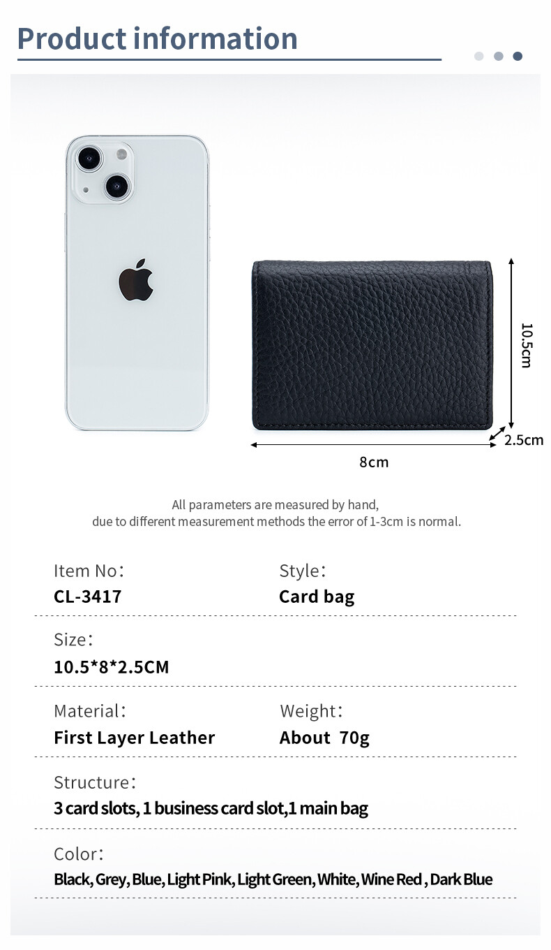 RFID Mens Slim Front Pocket Wallet Genuine Leather Bifold ID/Credit Card Holder