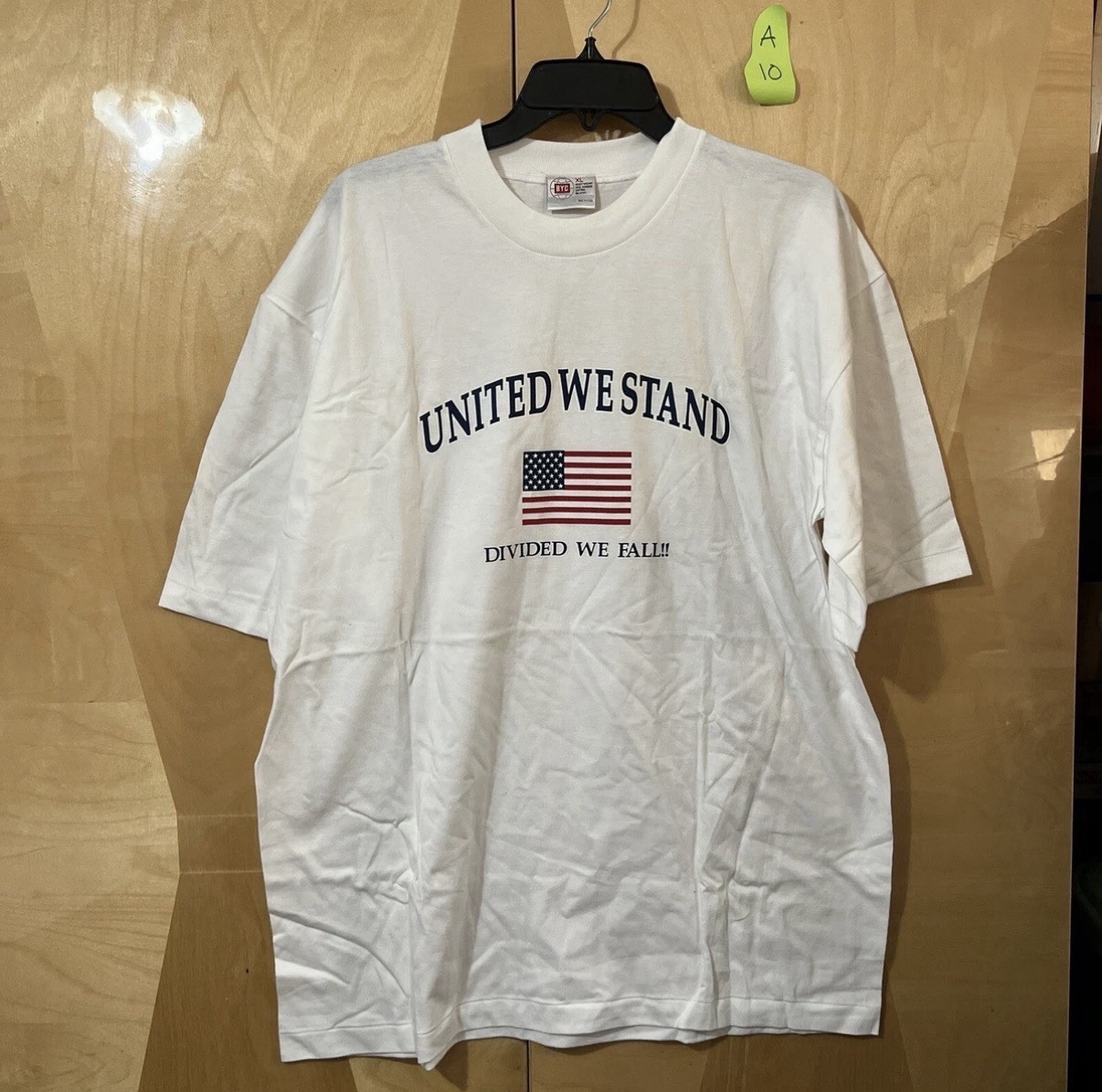Vintage BYC Mens TShirt XL Extra Large White Tee Shirt American Patriotic