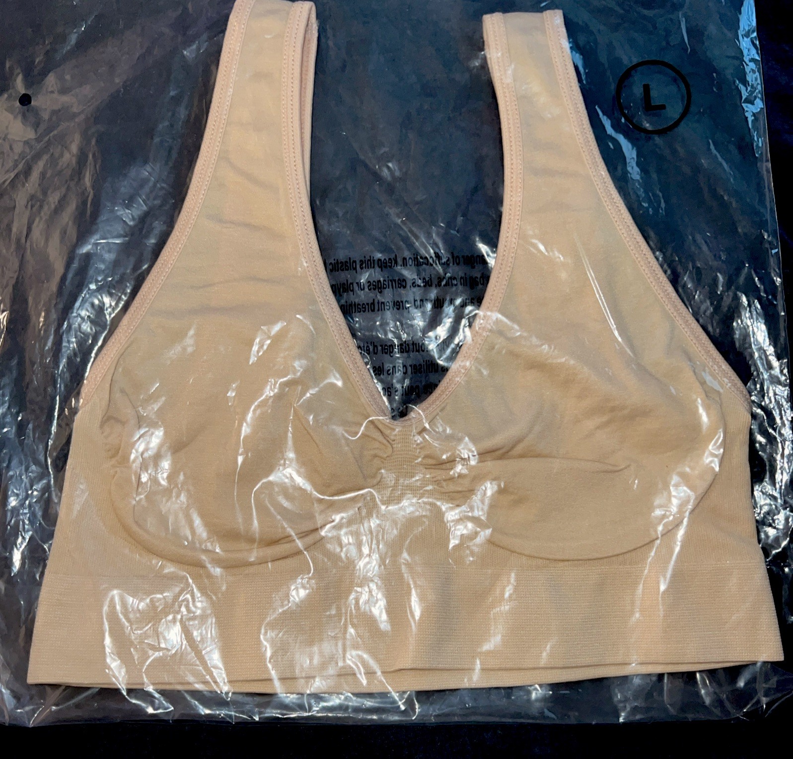 Rhonda Shear 3-pack Seamless Ahh Bra White/Beige/Nude – Large