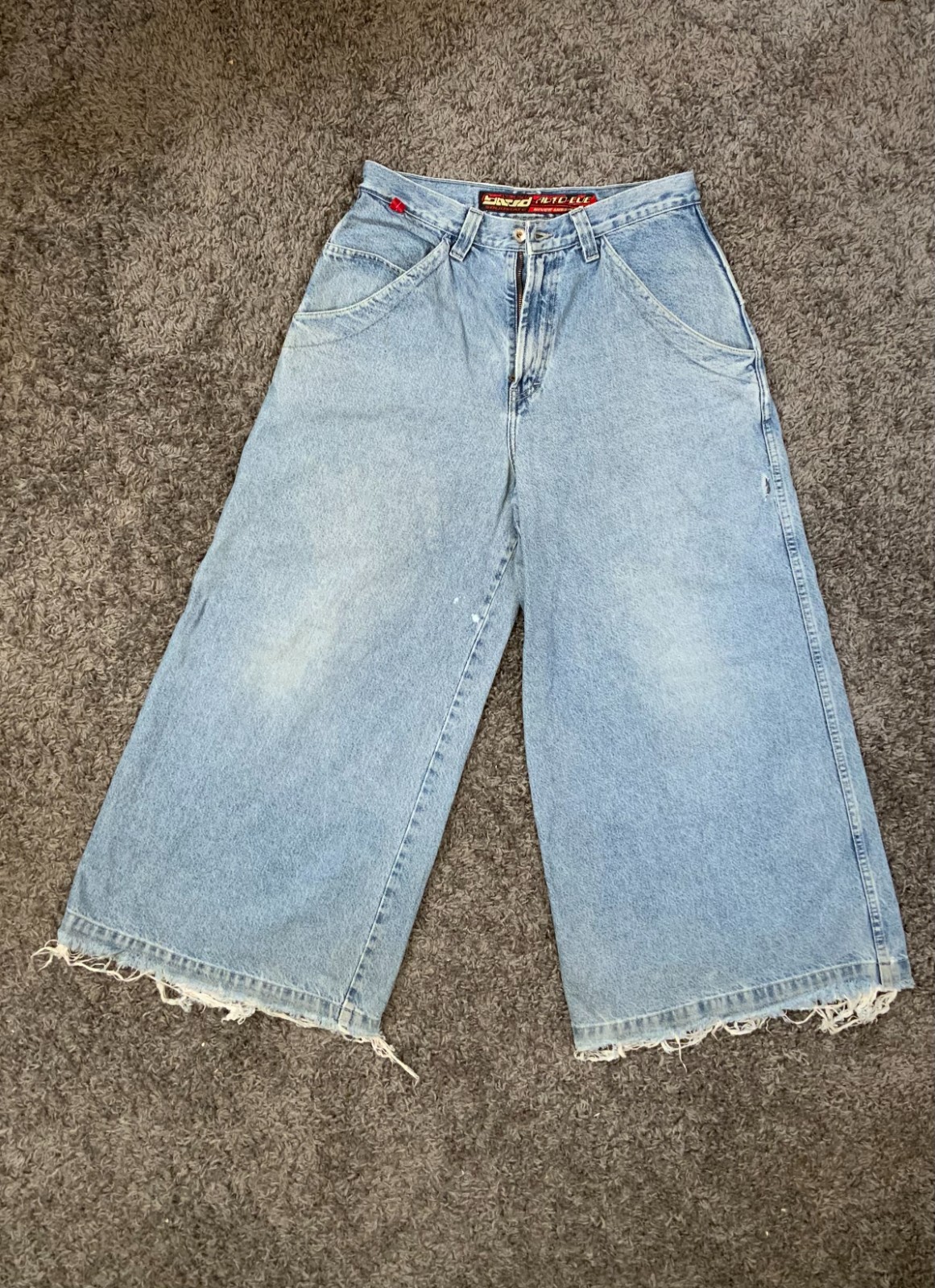 *VINTAGE* JNCO Auto Cue Wide-Leg Jeans Embroidered authentic 90s Raver