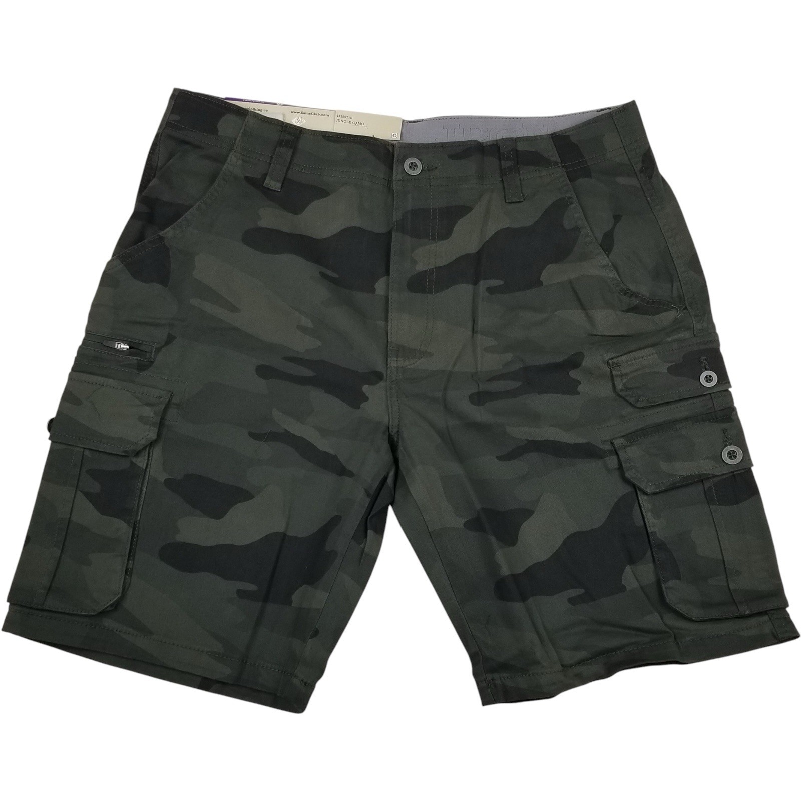 IRON Clothing Co Men’s Stretch Twill Camo 36 Multi Pocket Cargo Shorts
