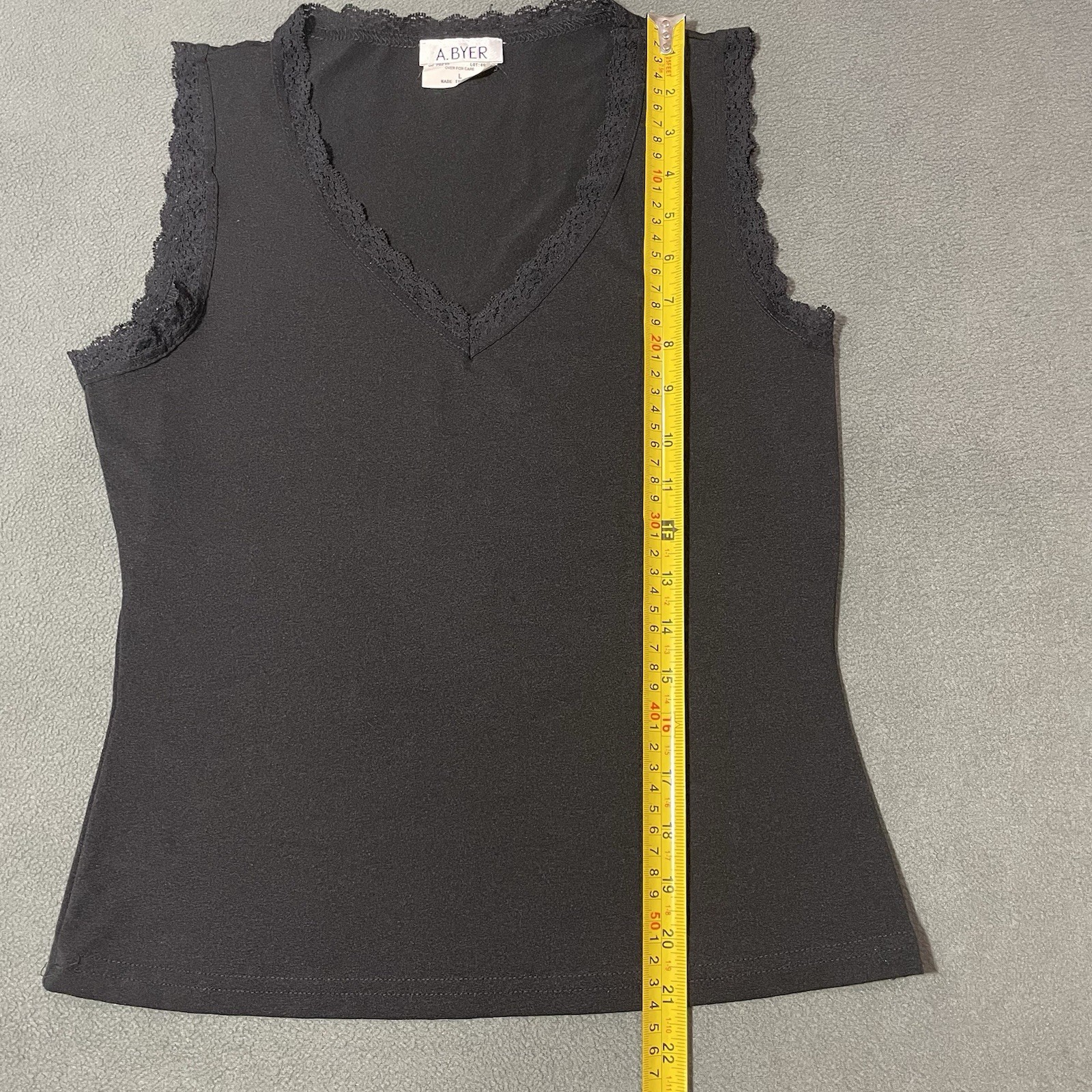 Y2K A. Buyer Women’s Size L Babydoll Black Stretch Top Whimsigoth Fairy Coquette