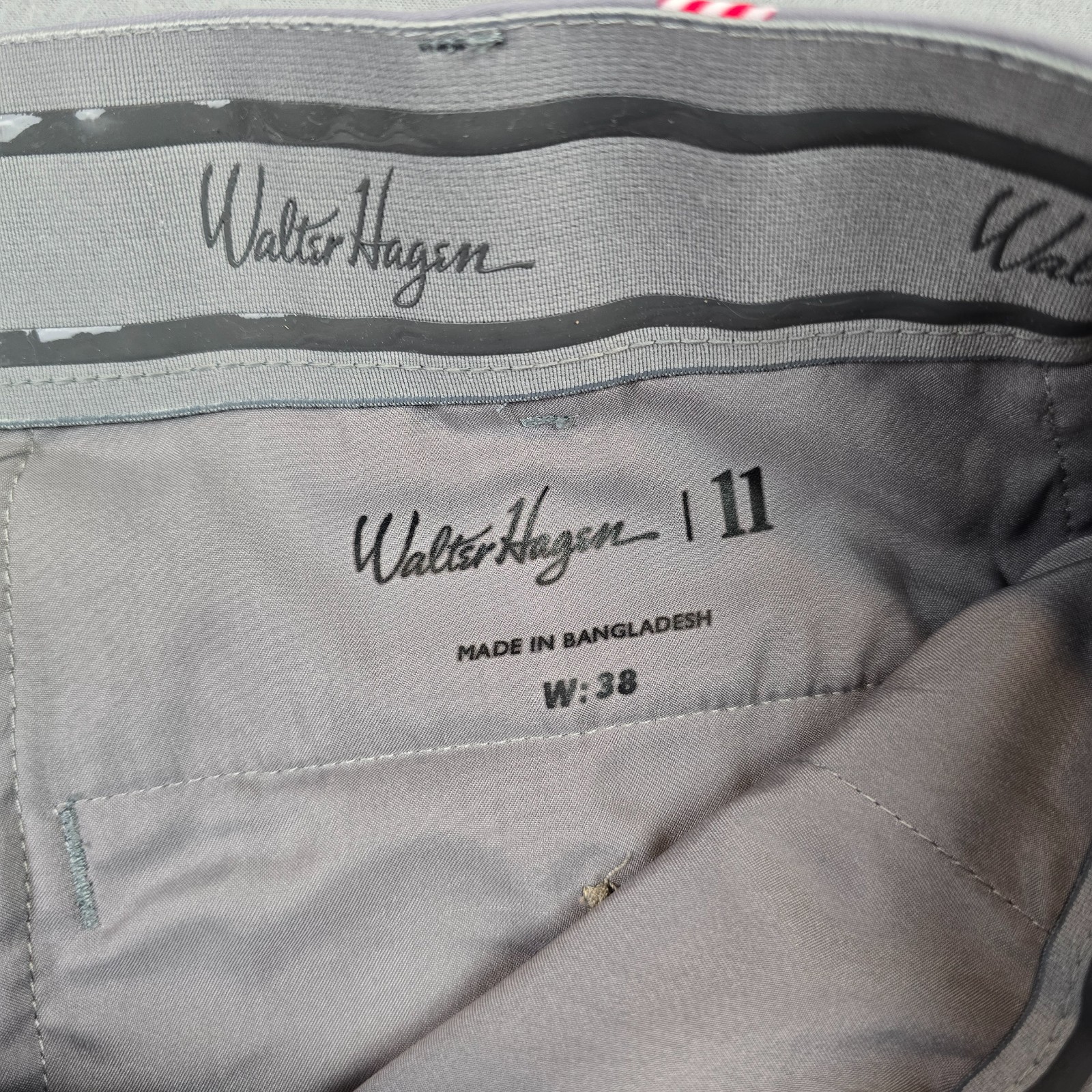 Walter Hagen Men’s Golf Shorts Size 38 Gray Patriotic USA Flag Print Performance