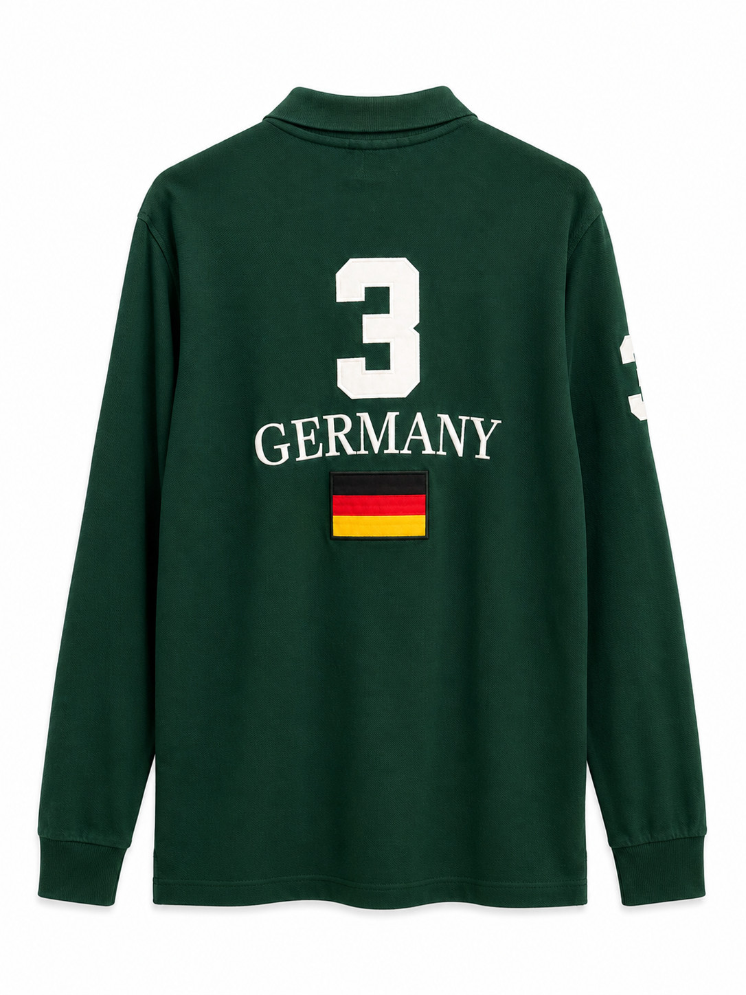 Polo Ralph Lauren Germany Big Pony #3 Long Sleeve Polo Shirt Green Large
