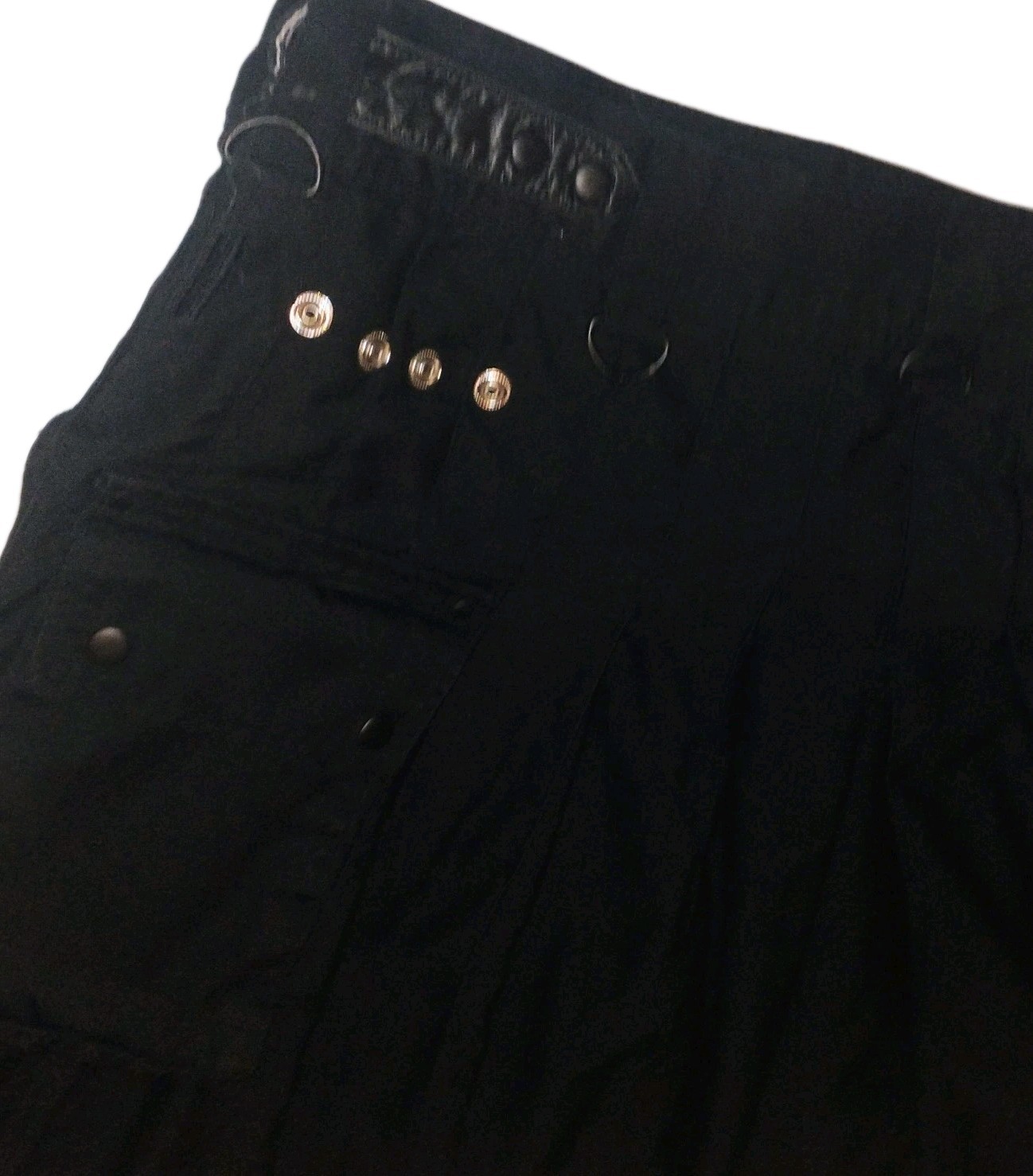 All Kilts Sports Deluxe Black 100% Cotton Sport Kilt Men Size 36 Kilt Style