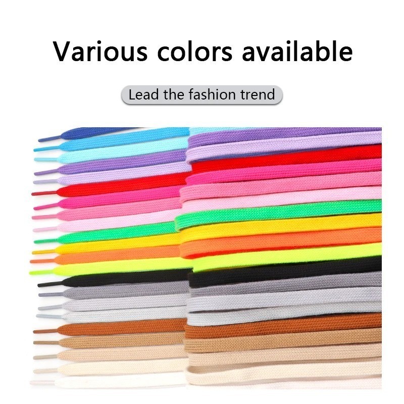 Double Layers Flat Shoe Laces Strings for Boots Sneakers Athletic Tennis Shoes