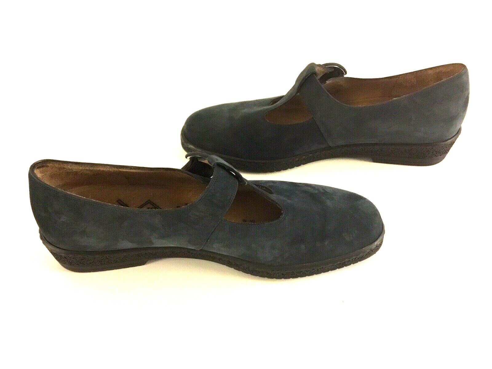 FITS by Theresia Blue Suede Mary Jane Loafer Size 9