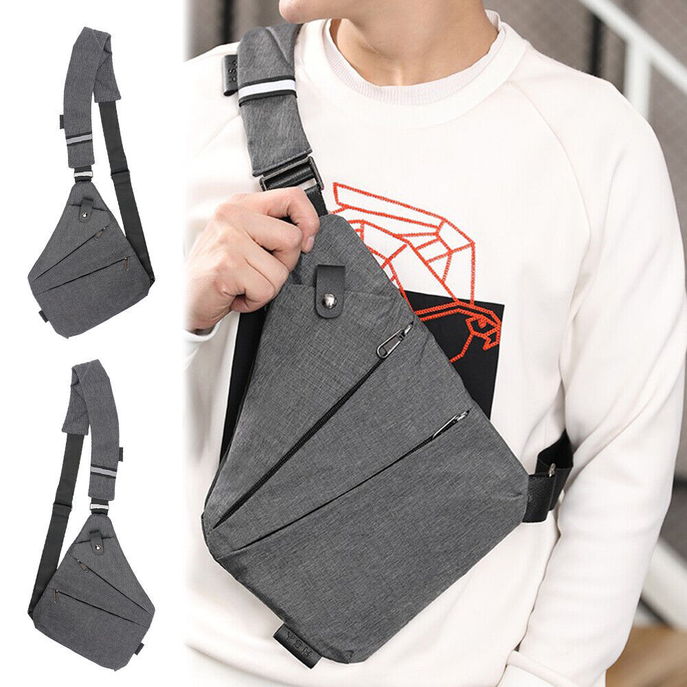 Waterproof Personal Shoulder Anti Theft Pocket Bag Men Travel Casual Chest Pack