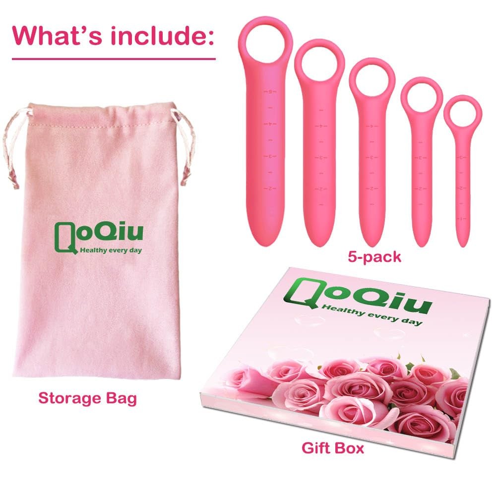 5-Pack Silicone Dilators for Pelvic Floor for Women with Fine Scales, Pelvic Wan