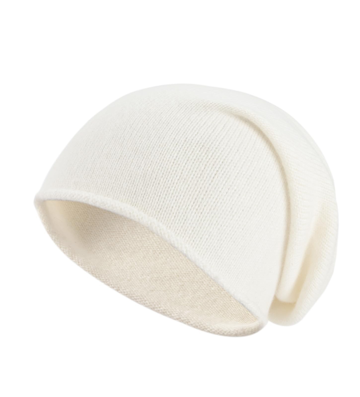 100% Cashmere Slouchy Beanie Hat for Women, Knitted Ladies Soft Warm Cashmere…