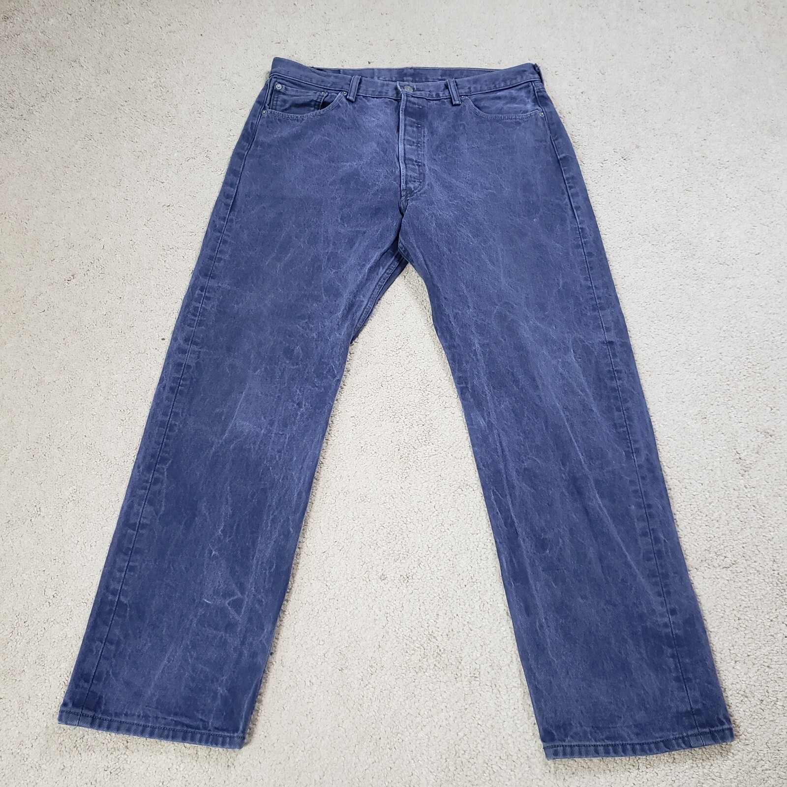 Levi 501 XX Mens Jeans Acid Wash 38×34 (REALLY 36×31) Shrink-To-Fit Straight Y2K