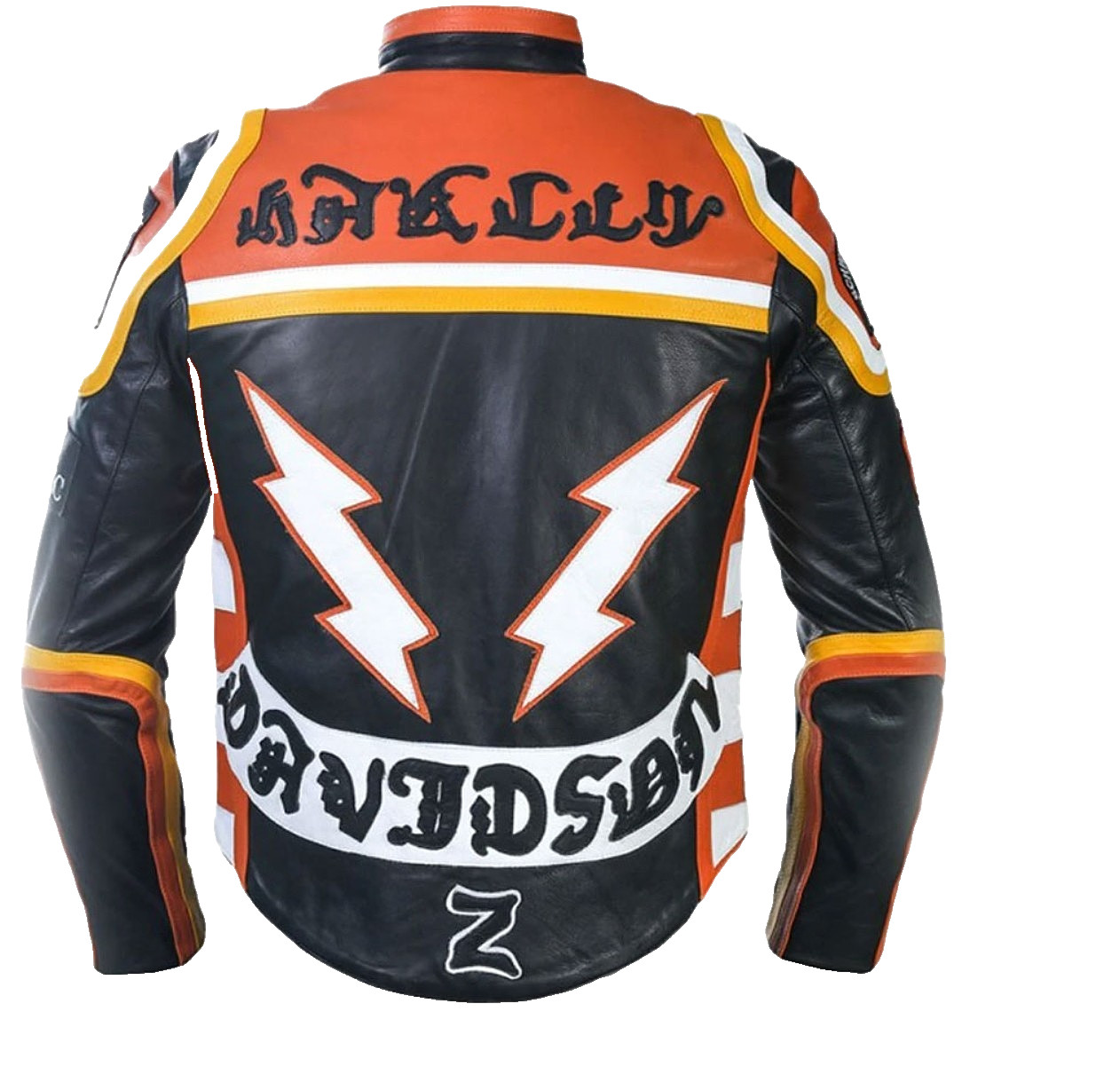 H-D Mickey Rourke FXRS Evolution Motorcycle Racing Leather Jacket