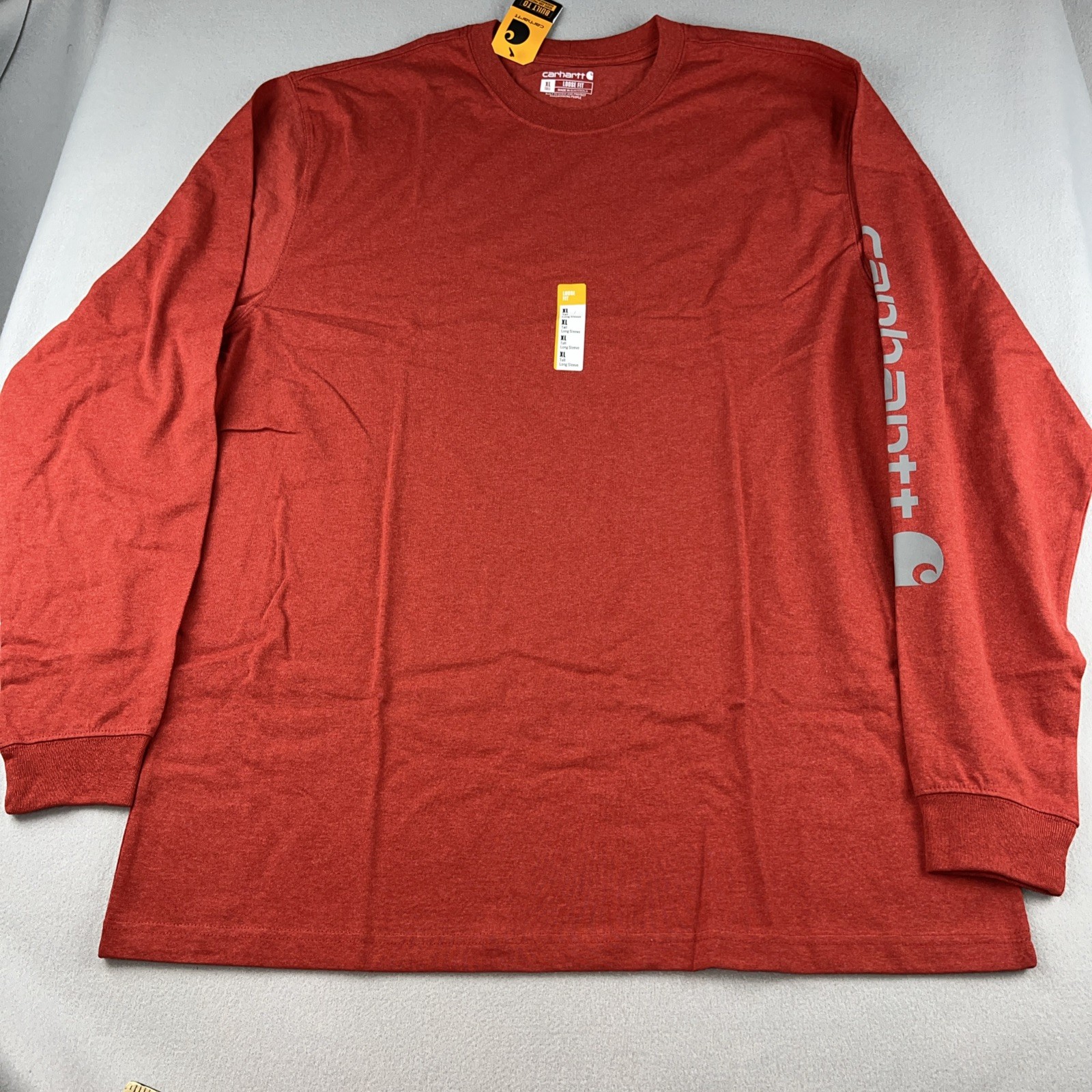 CARHARTT Loose Fit Heavyweight Long-Sleeve Logo Sleeve Graphic Size XL-Tall