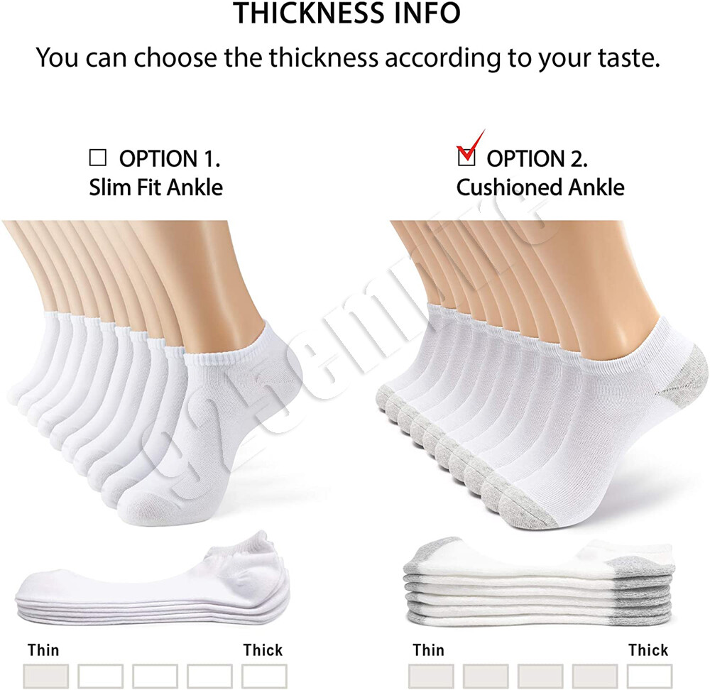 3/6/12 Pairs Men Sport Athletic Thick Cotton Ankle Low Cut Socks Size 9-11,10-13