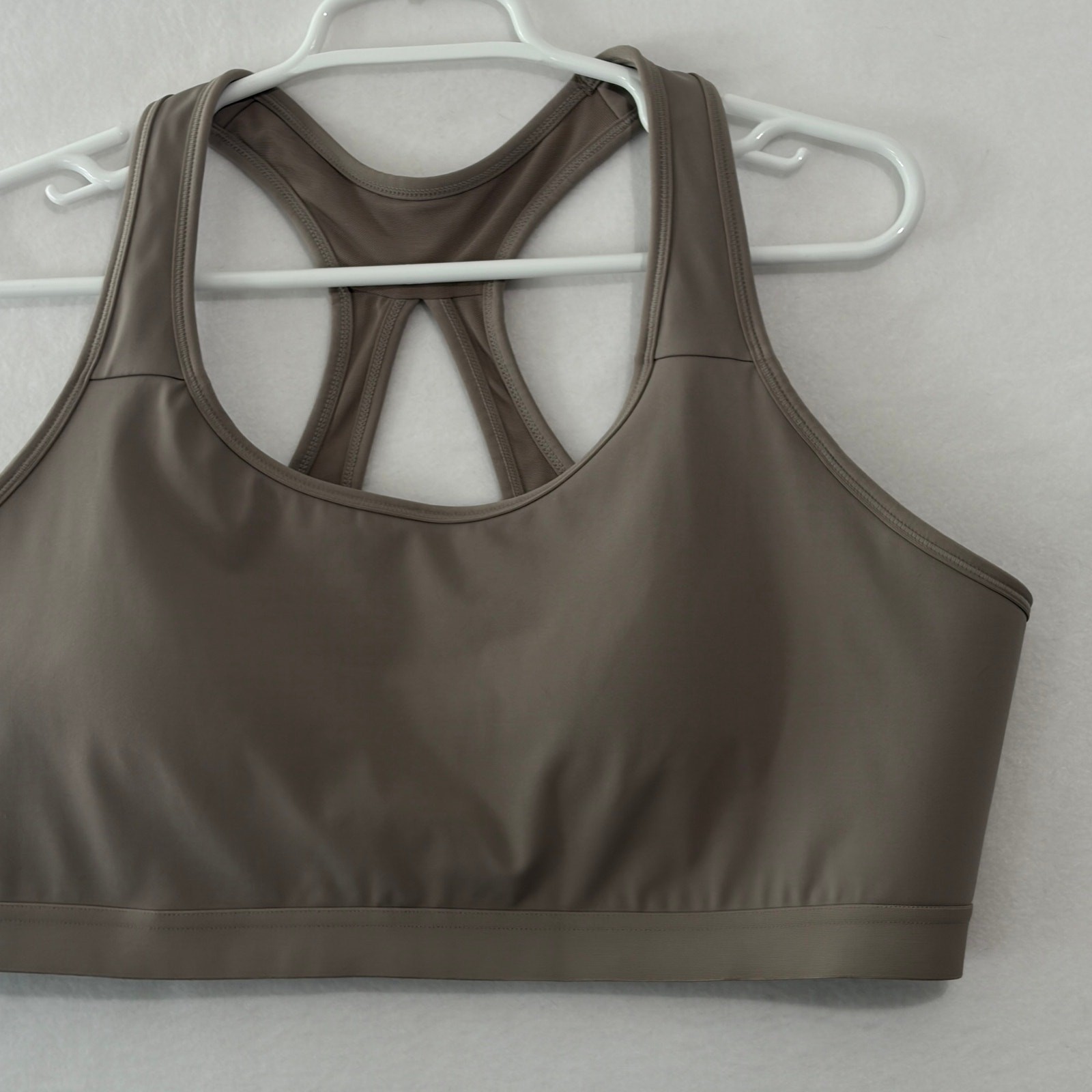 Avia Sports Bra Womens XXXL Plus 22 Gray Wireless Crossback Lined