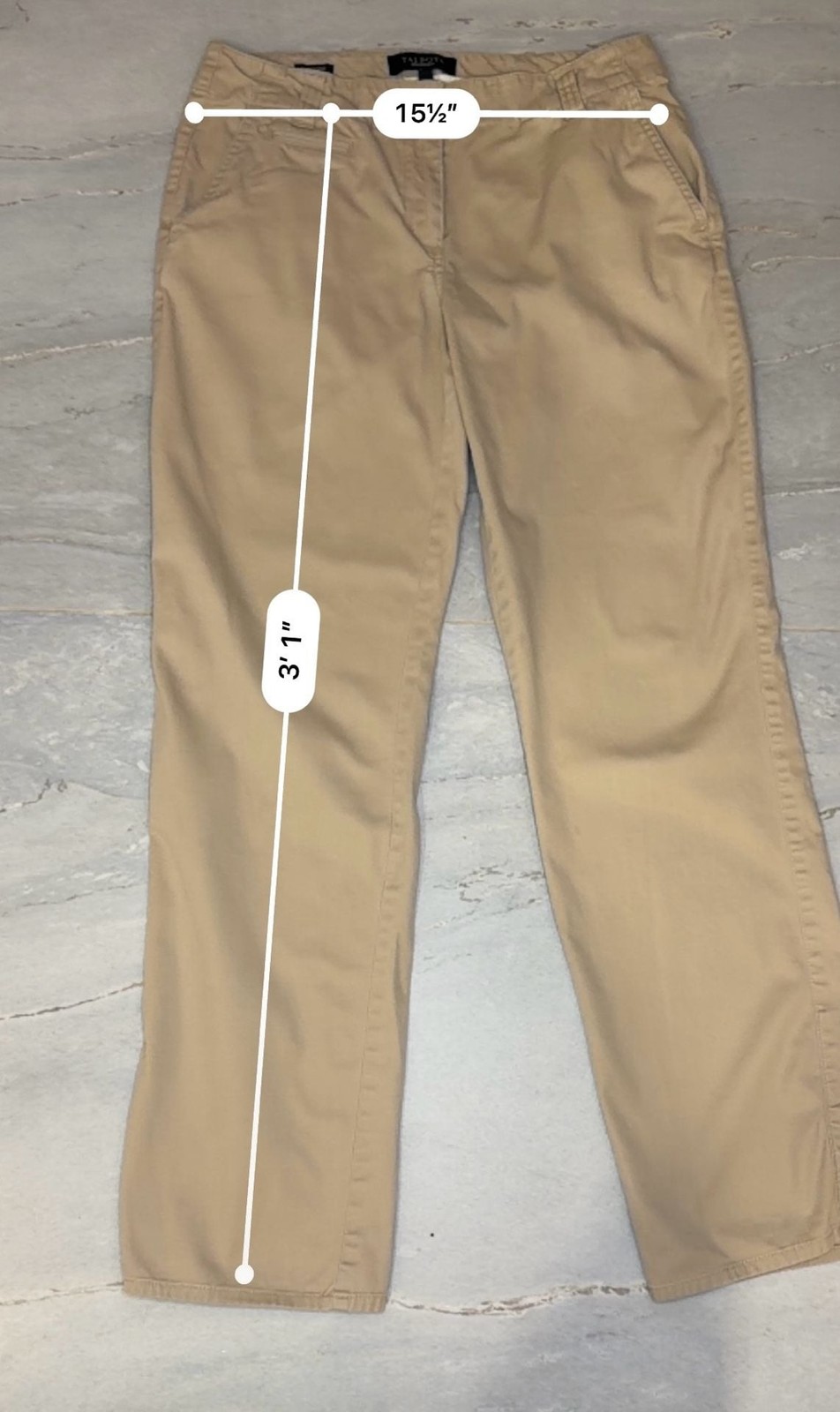 Talbots Boyfriend Chino Khaki Pants Size 4
