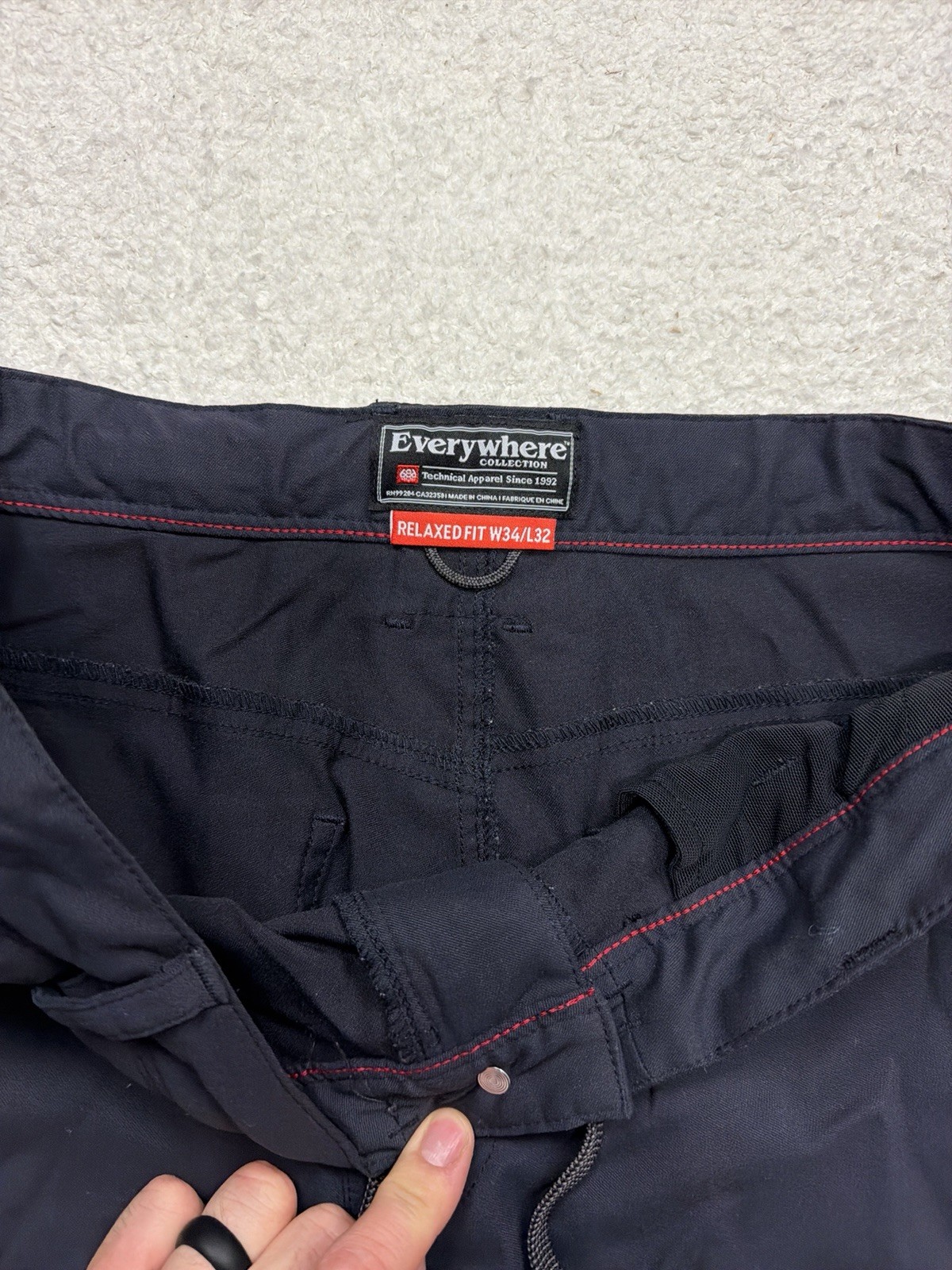 686 Everywhere Pants Relaxed Fit Mens 34×32 Navy Drawstring Outdoor Performance