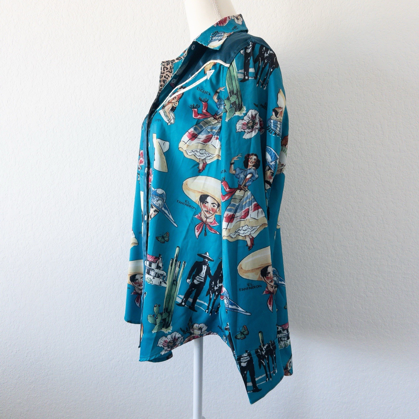 A Rare Bird Western Cowboy “El Chicote” Satin Button Up Shirt