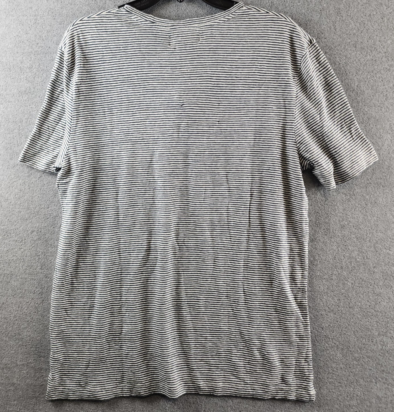 The Men’s Store at Bloomingdale’s Striped Linen Tee Men’s Size Medium Dark Slate