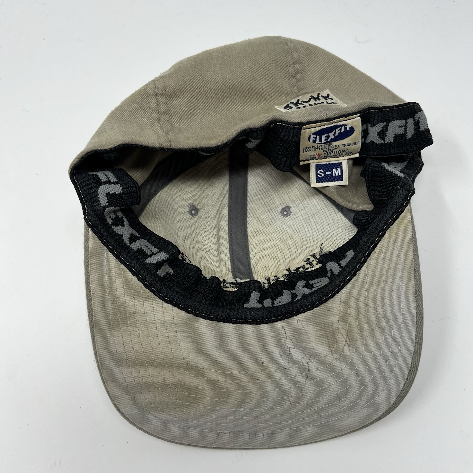 Vintage Slightly Stoopid Hat Mens Small Medium Beige Flexfit Skunk Records RARE
