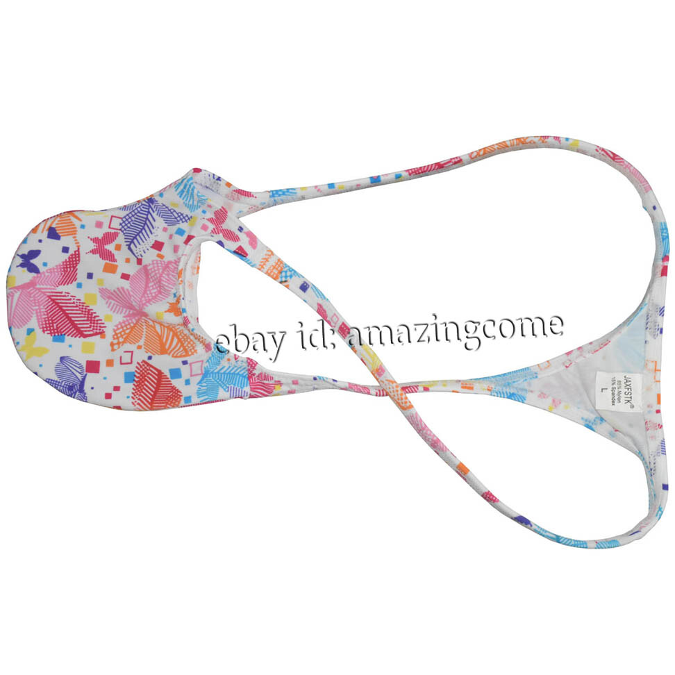Mens String Thong Contoured Pouch Grape Smugglers Floral Micro Bulge T-back Slim