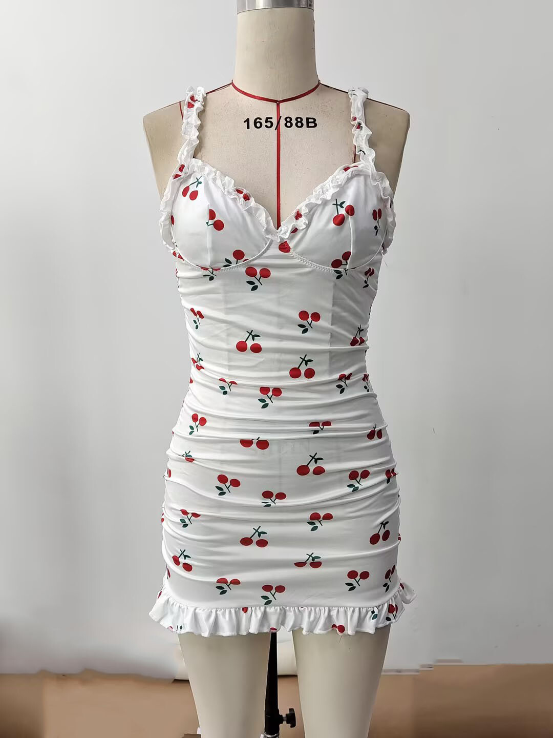 Women Spaghetti Strap Bodycon Camisole Sexy Party ClubWear Cami Deep V Dress US