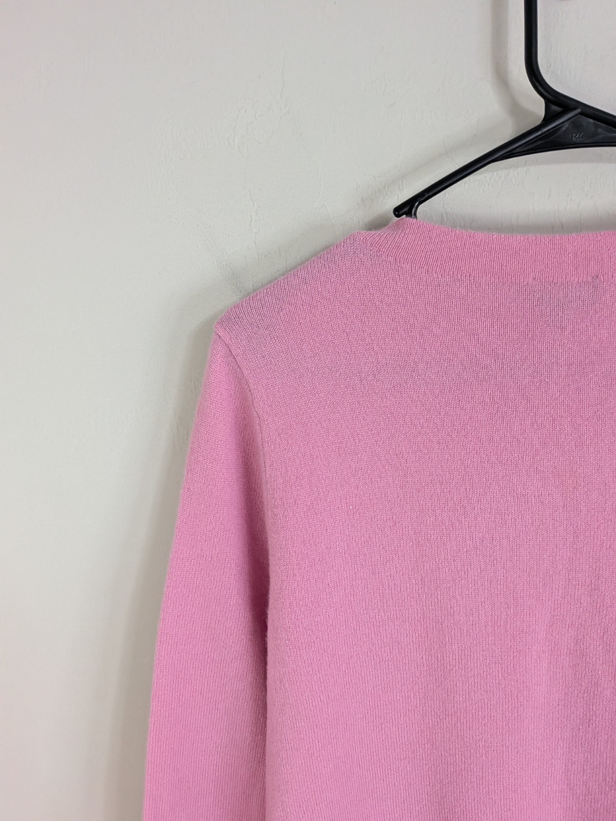 Talbots Sweater Women’s Large Petite Pink 100% Cashmere Stretch Casual