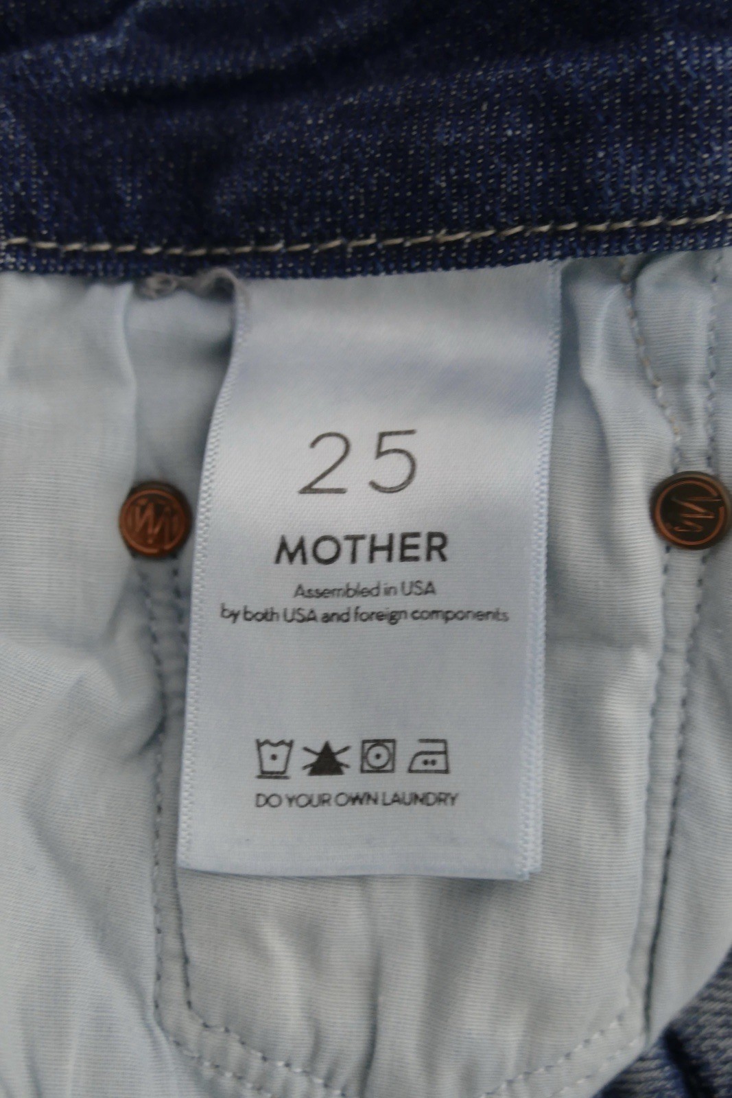 MOTHER The Looker Ankle Jeans Womens 25 Skunk Ape Raw Two-Step Hem Ankle Denim