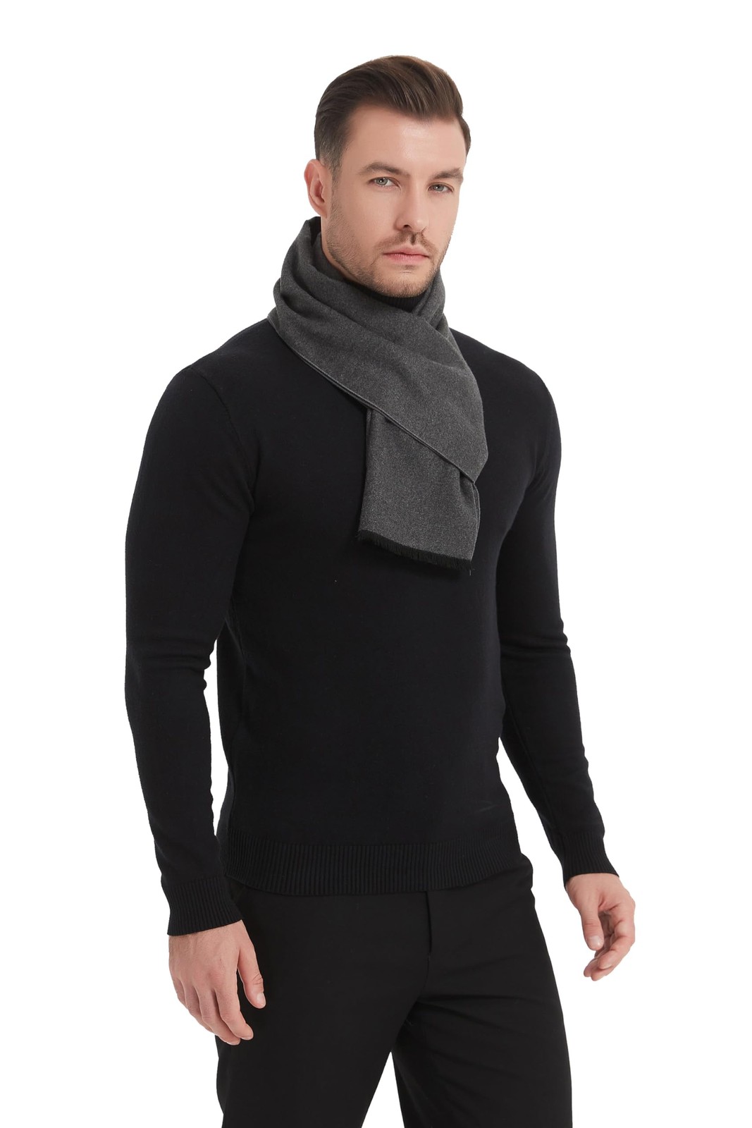 Men’s Super Soft Warm Cashmere Feel Winter Scarf for Cold Weather Fashion