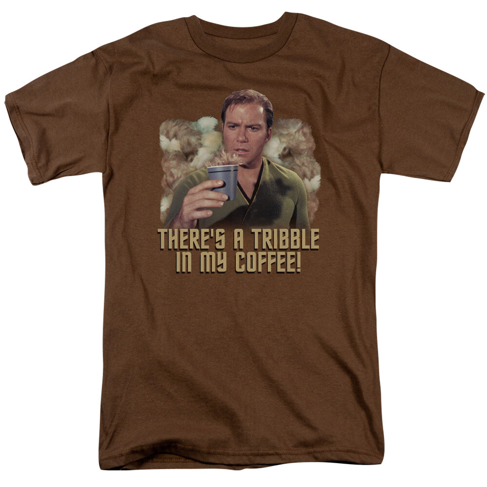 STAR TREK COFFEE TRIBBLE Licensed Adult Men’s Graphic Tee Shirt SM-3XL