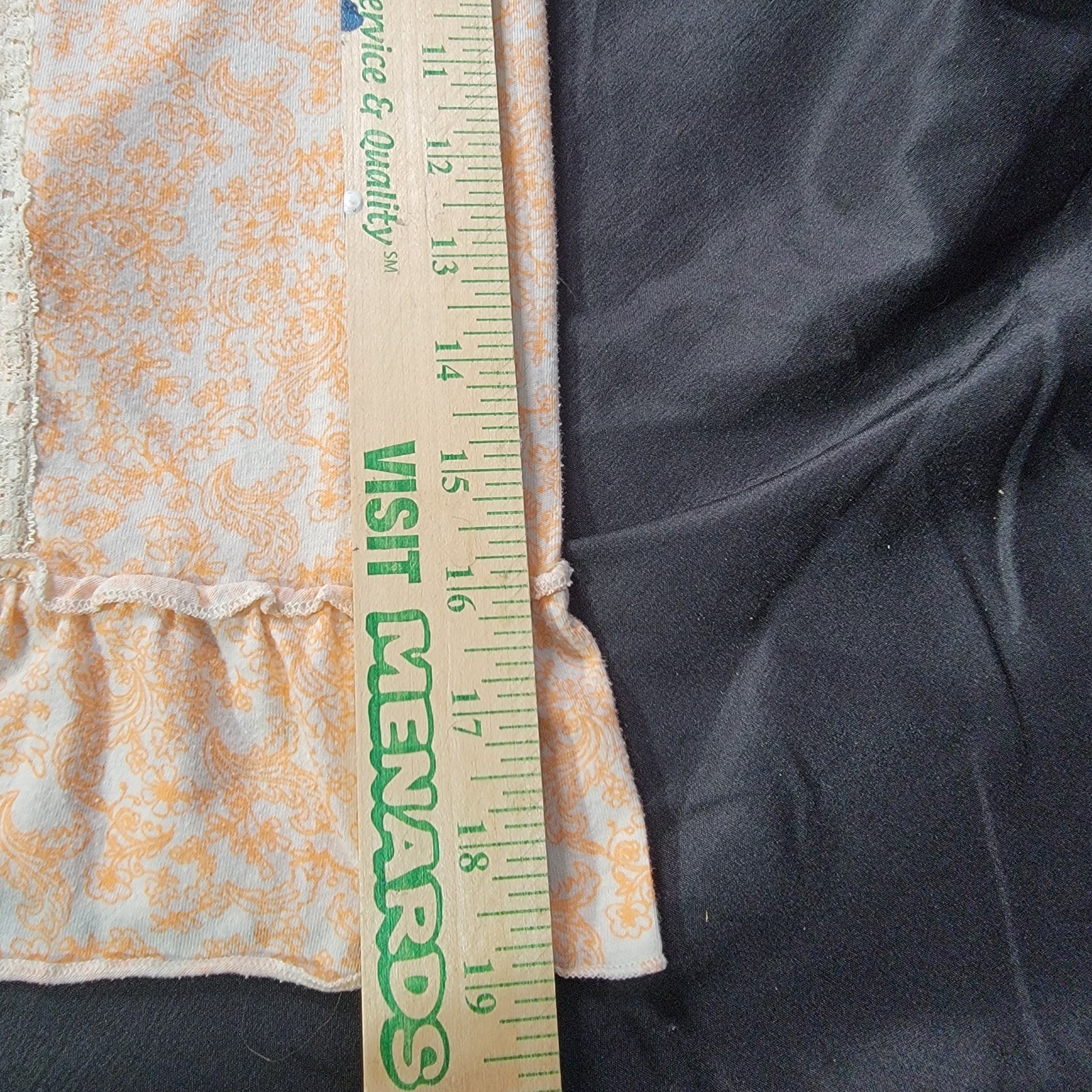 Mudd Y2K Vintage Babydoll Cami Tank Top Extra Large Peach Fairy Lace Ruffle