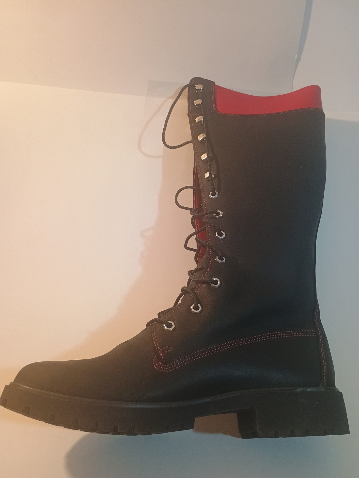 Timberland Premium DYO 14″ Tall Waterproof Boots Black/Red Women’s 11 NIB
