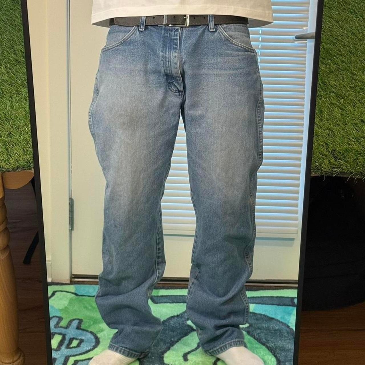 Wrangler Cowboy Cut Straight fit light wash jeans 35×34