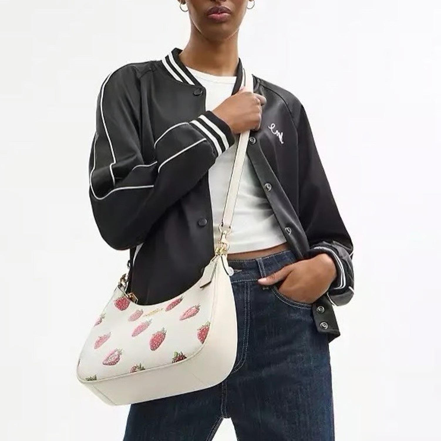 NEW COACH Teri Hobo Bag With Strawberry Print CAL67 outlet FREE SHIPPING
