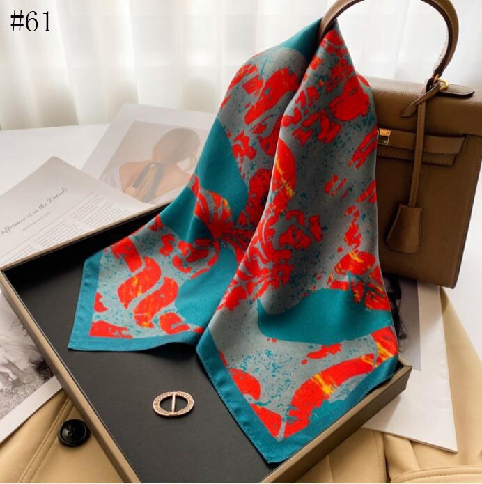 100% Mulberry Silk 27″ Square Scarf Women Neckerchief Wrap Floral Yellow Flower